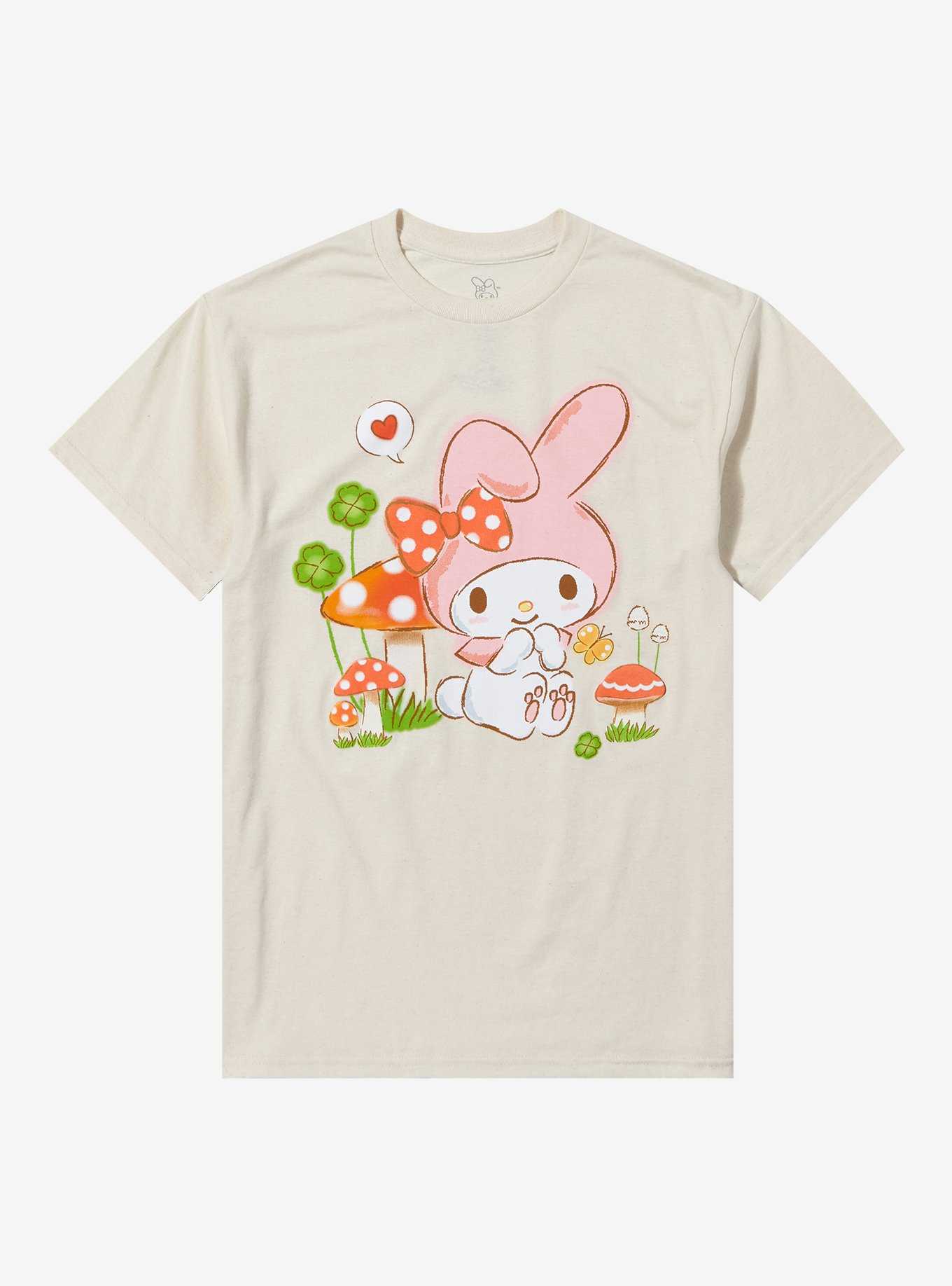 My Melody Mushroom Boyfriend Fit Girls T-Shirt, , hi-res