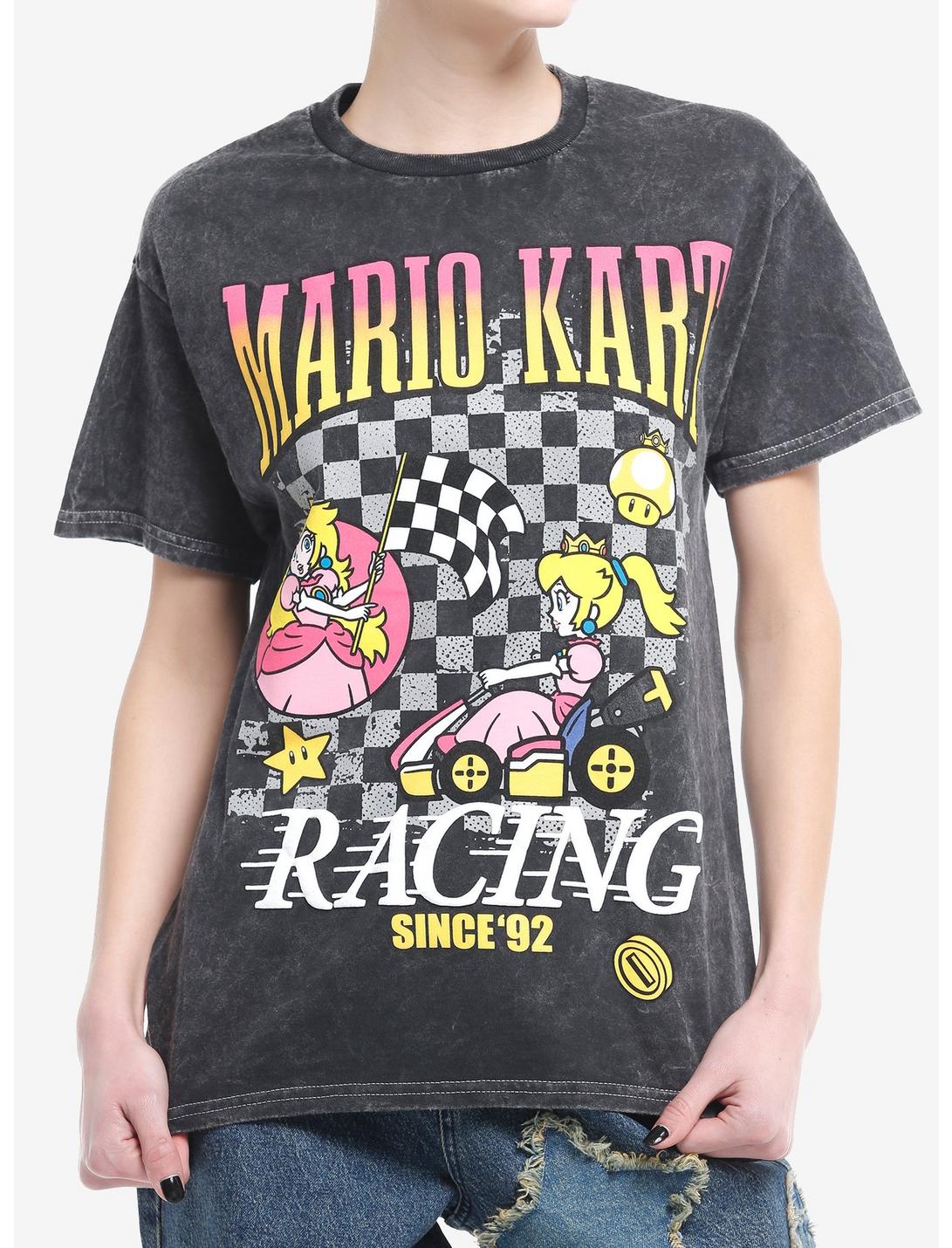 Mario Kart Peach Racing Boyfriend Fit Girls T-Shirt, MULTI, hi-res