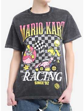Mario Kart Peach Racing Boyfriend Fit Girls T-Shirt, , hi-res