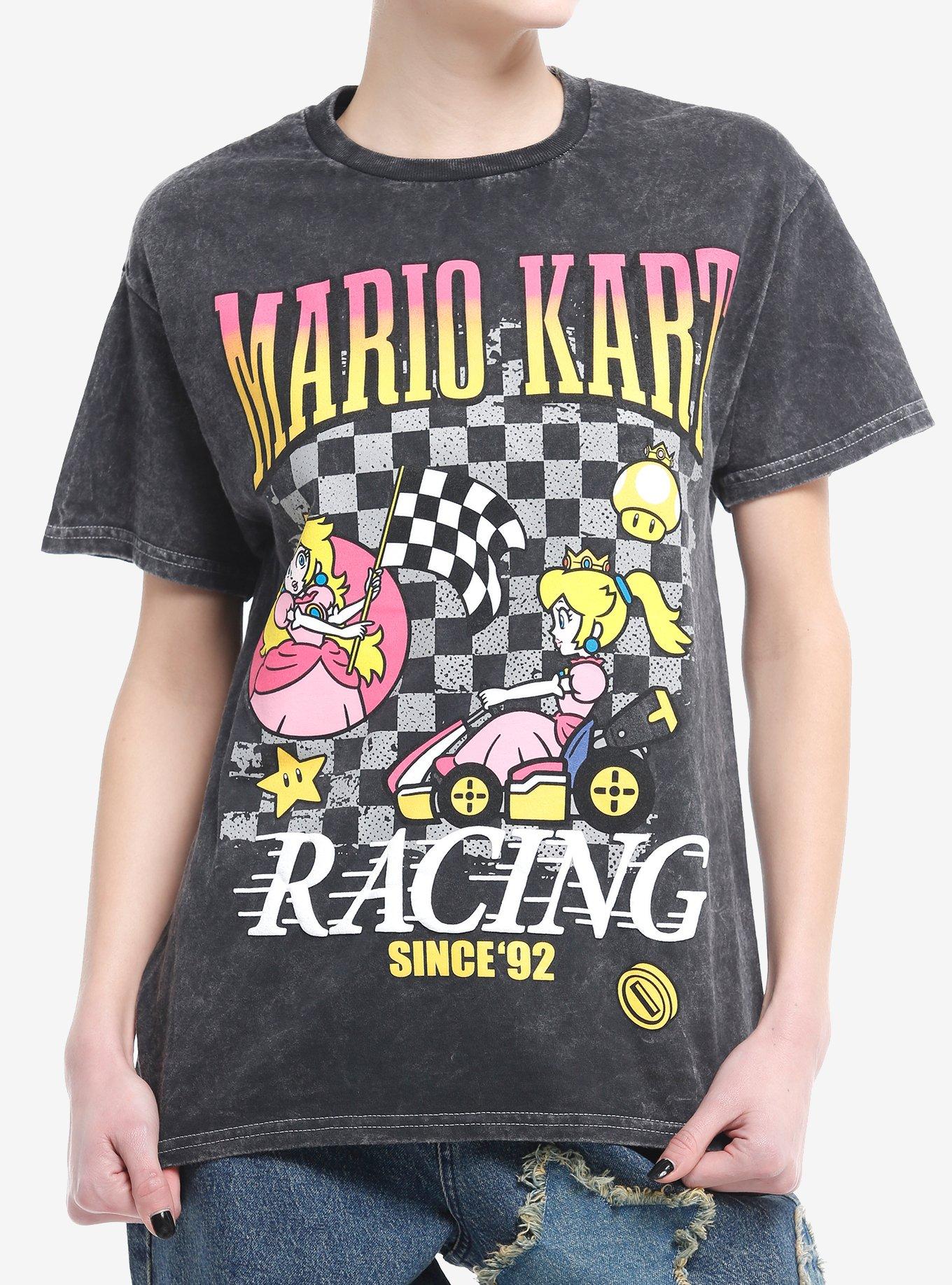 Mario Kart Peach Racing Boyfriend Fit Girls T-Shirt, MULTI, hi-res