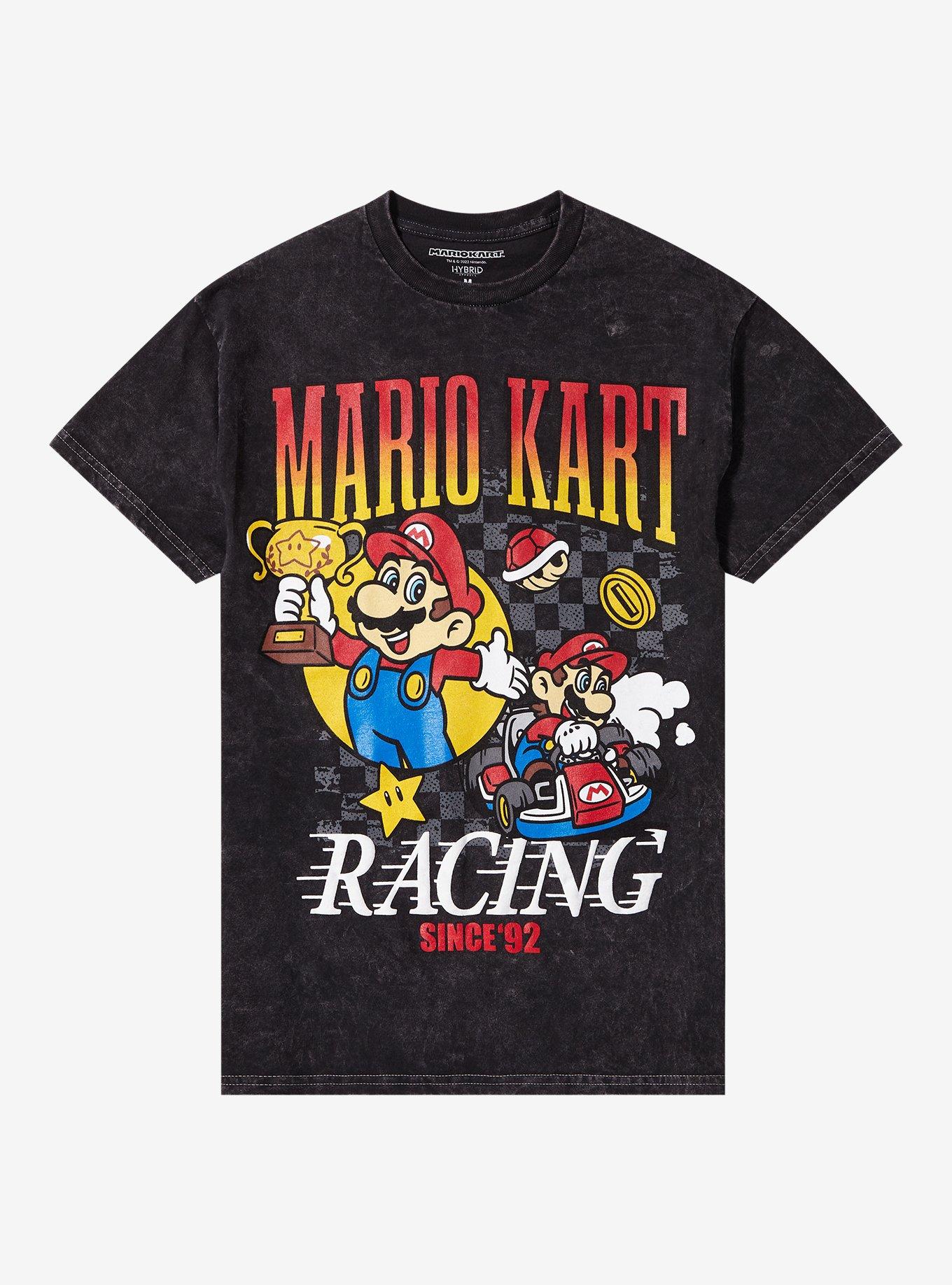 Mario Kart Racing Mineral Wash Boyfriend Fit Girls T-Shirt, , hi-res