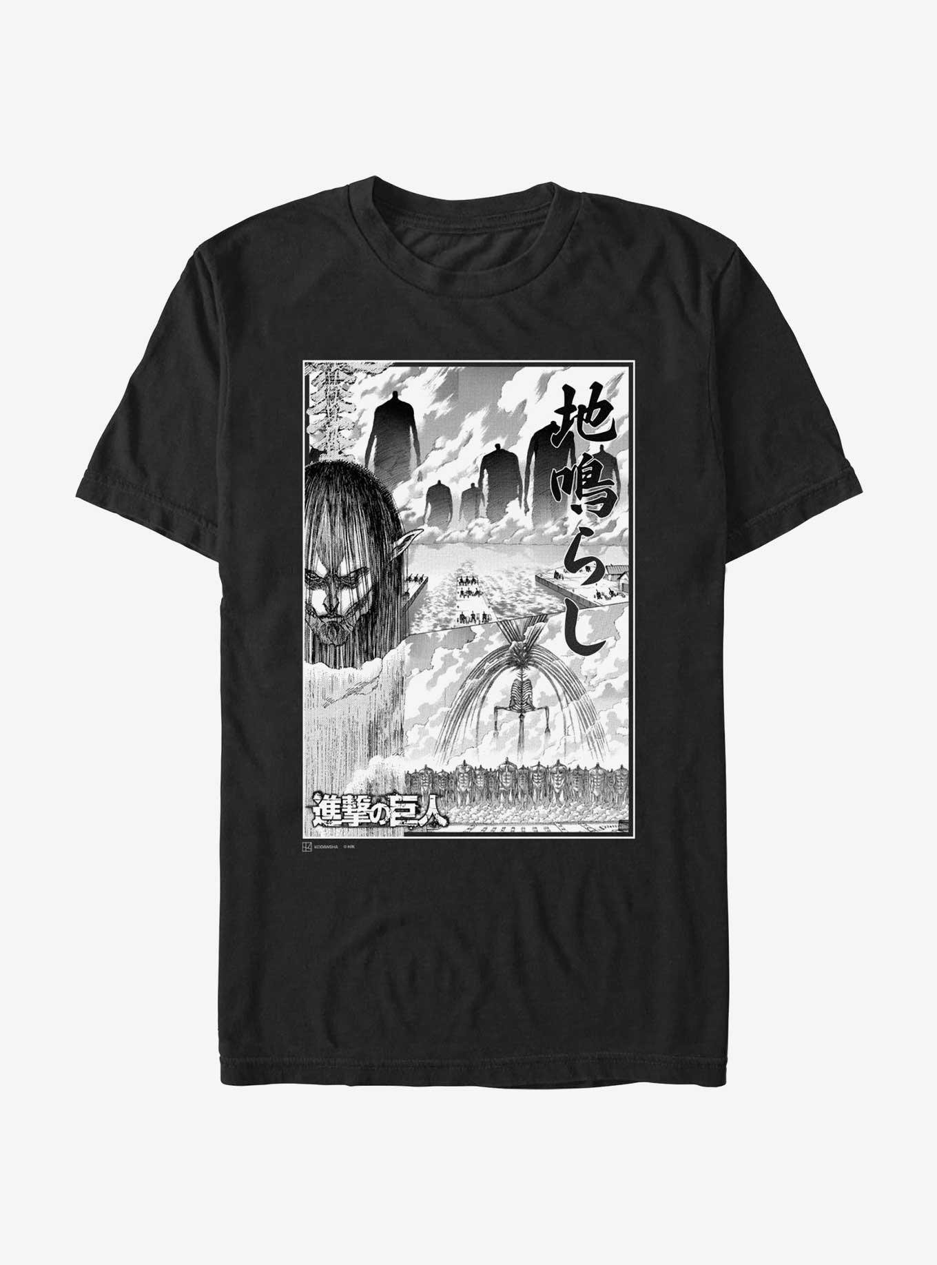 Attack On Titan The Rumbling Collage T-Shirt, BLACK, hi-res