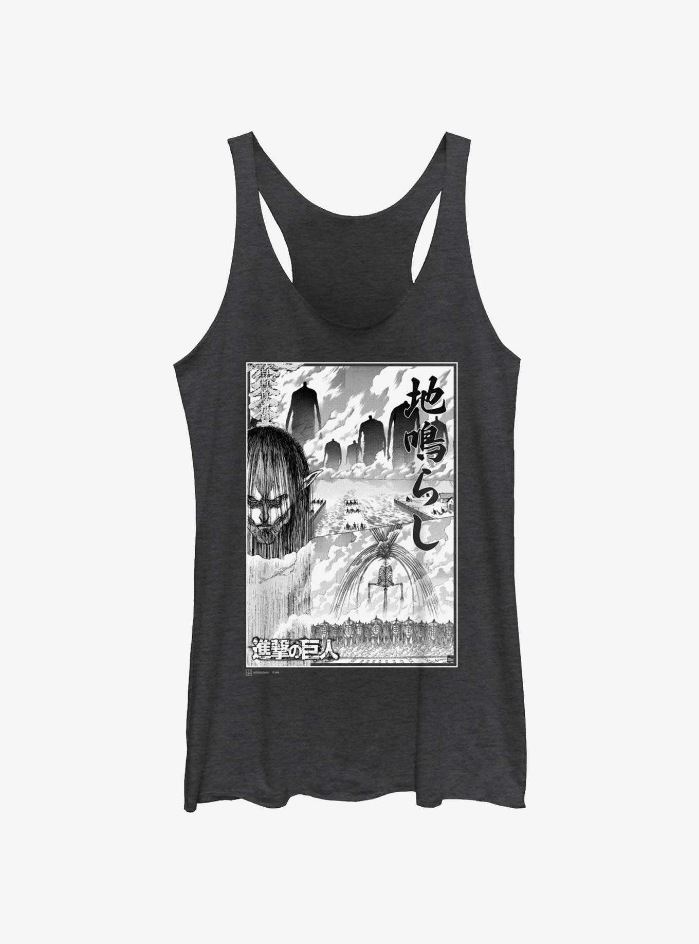 Attack On Titan The Rumbling Collage GIrls Raw Edge Tank, , hi-res