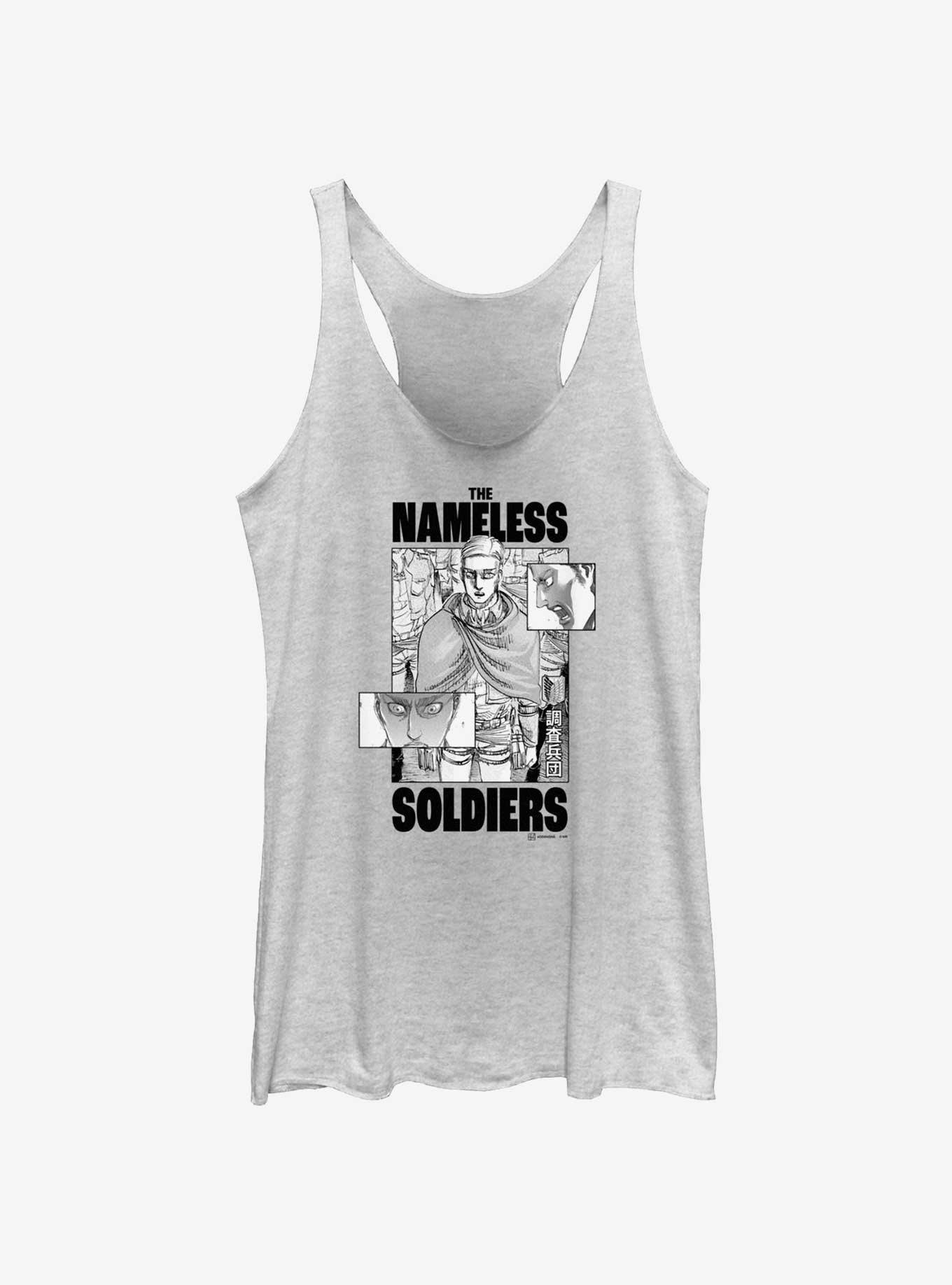 Attack On Titan Nameless Soldiers GIrls Raw Edge Tank, , hi-res