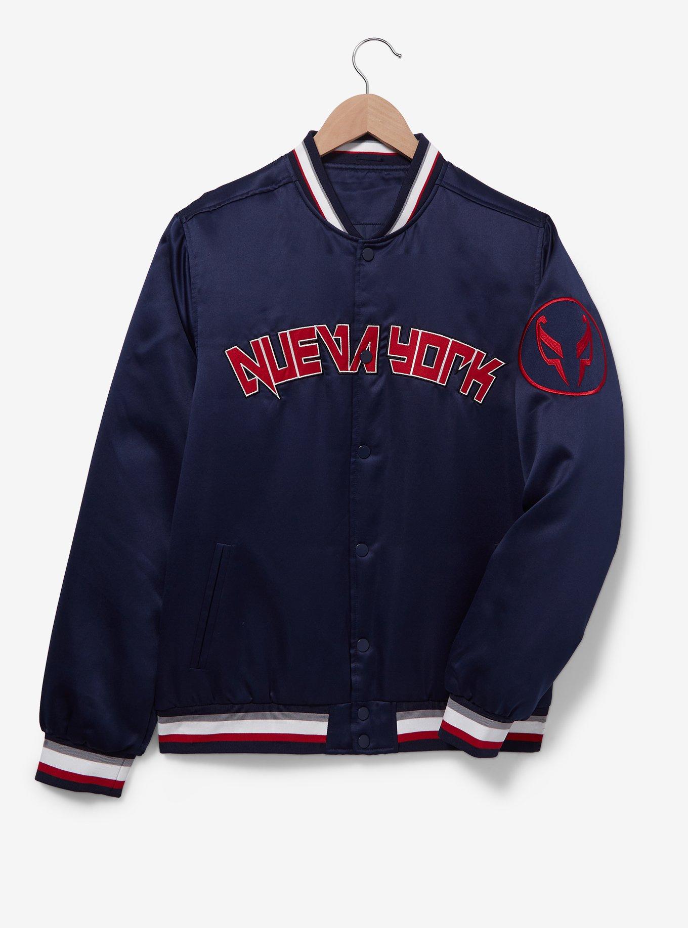 Marvel Spider-Man: Across the Spider-Verse Miguel O'Hara Bomber Jacket - BoxLunch Exclusive, NAVY, hi-res