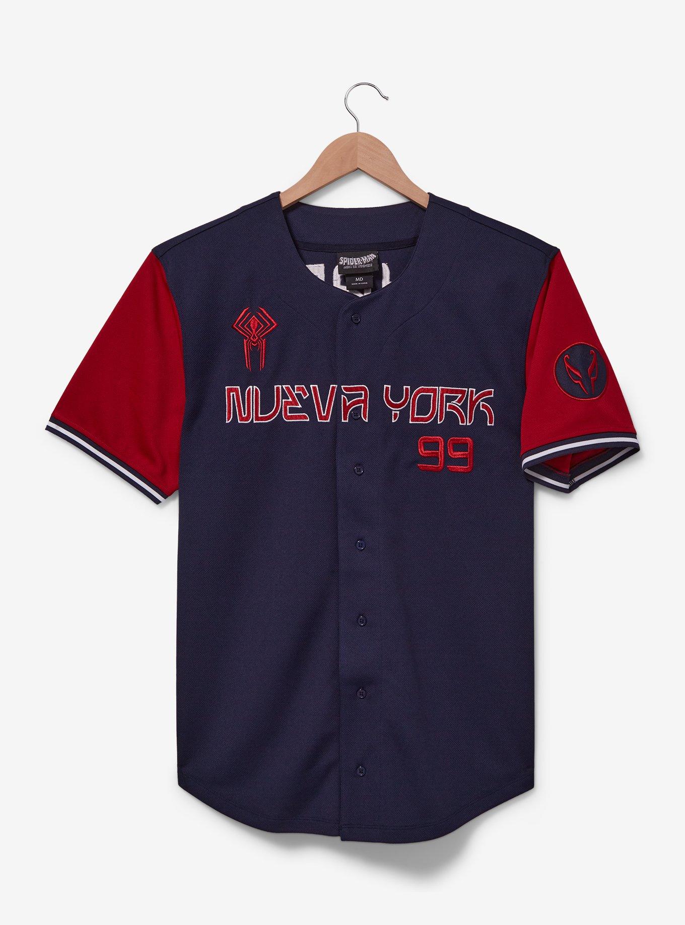 Marvel Spider-Man: Across the Spider-Verse Miguel O'Hara Baseball Jersey - BoxLunch Exclusive, NAVY, hi-res