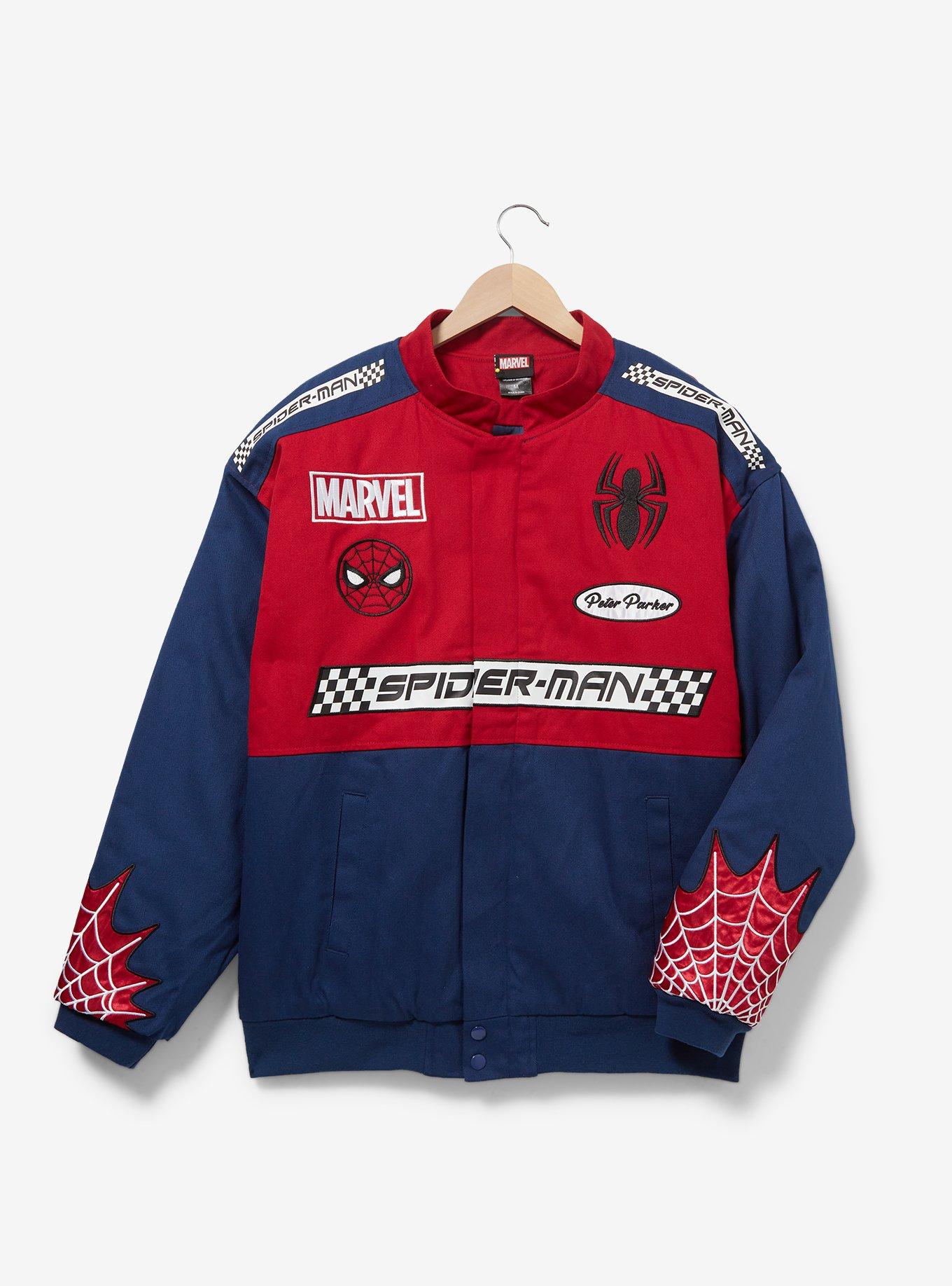 Men's Marvel Spider-Man Icon Badge Pull Over Hoodie Red Large 