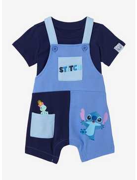 Disney Lilo & Stitch Color Block Infant Overall Set — BoxLunch Exclusive, , hi-res