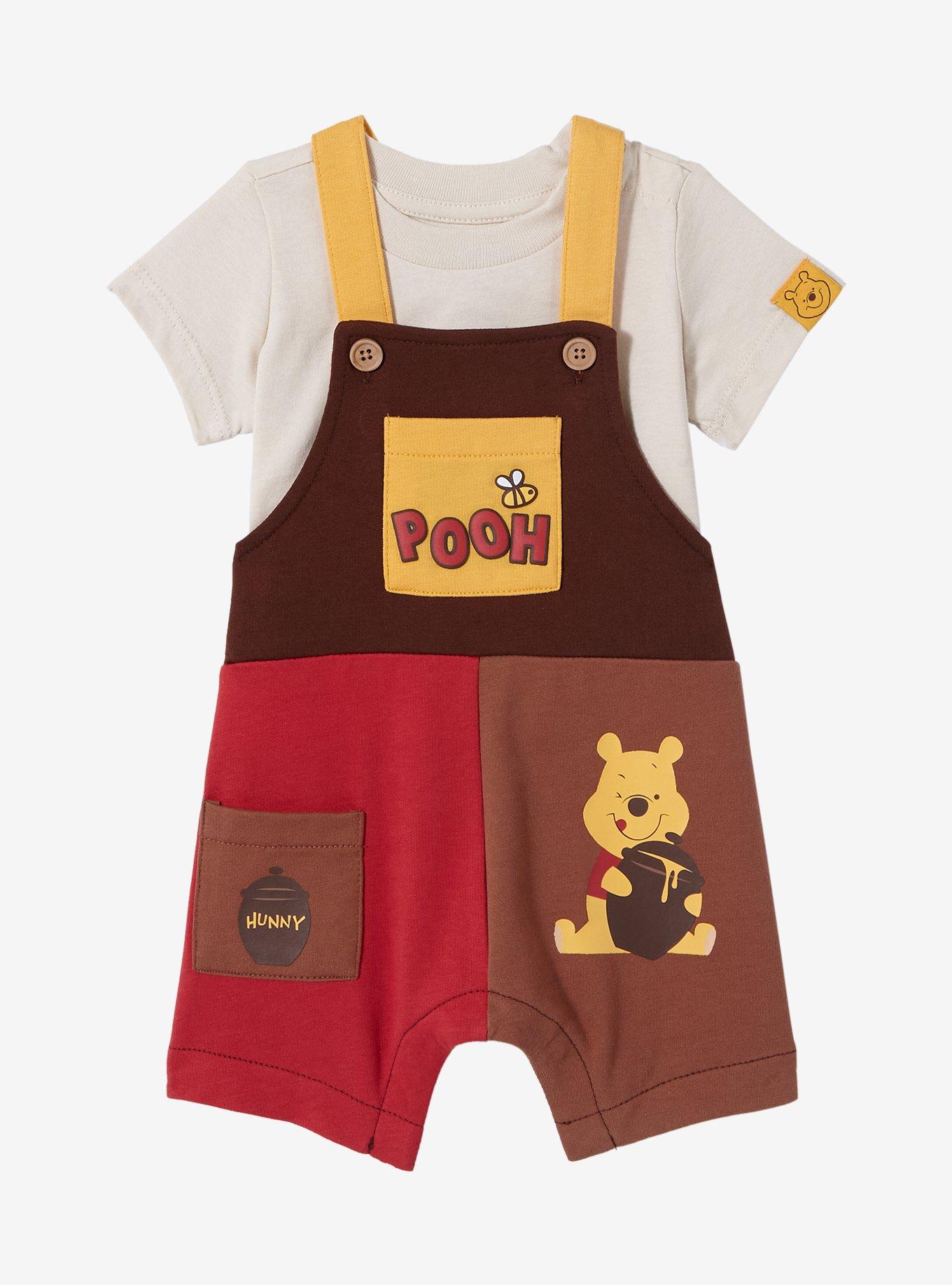 Disney Winnie the Pooh Color Block Infant T-Shirt and Overall Set — BoxLunch Exclusive, , hi-res