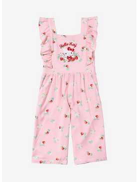 Sanrio Hello Kitty Floral Allover Print Ruffle Toddler Romper — BoxLunch Exclusive, , hi-res