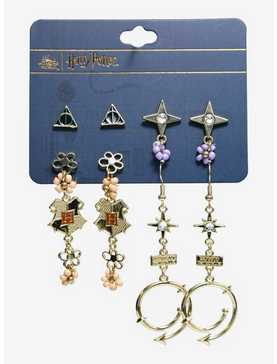 Harry Potter Floral Icons Earring Set - BoxLunch Exclusive, , hi-res