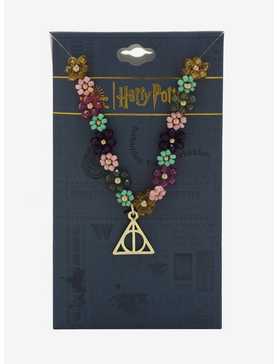 Harry Potter Deathly Hallows Beaded Flower Necklace - BoxLunch Exclusive, , hi-res