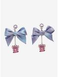 Disney Lilo & Stitch Angel Bow Drop Earrings — BoxLunch Exclusive, , hi-res