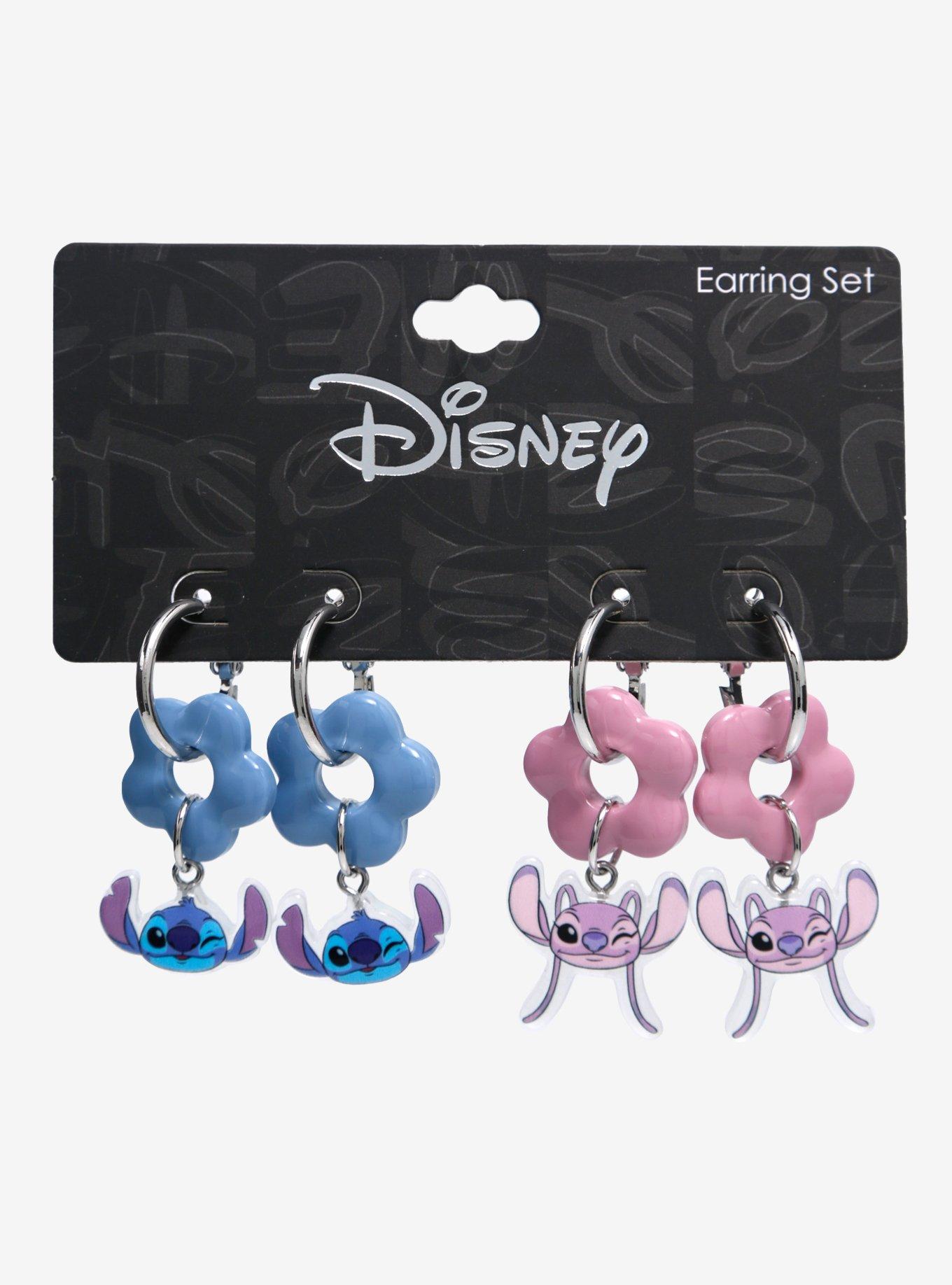 Disney Lilo & Stitch Angel & Stitch Flower Earring Set - BoxLunch Exclusive