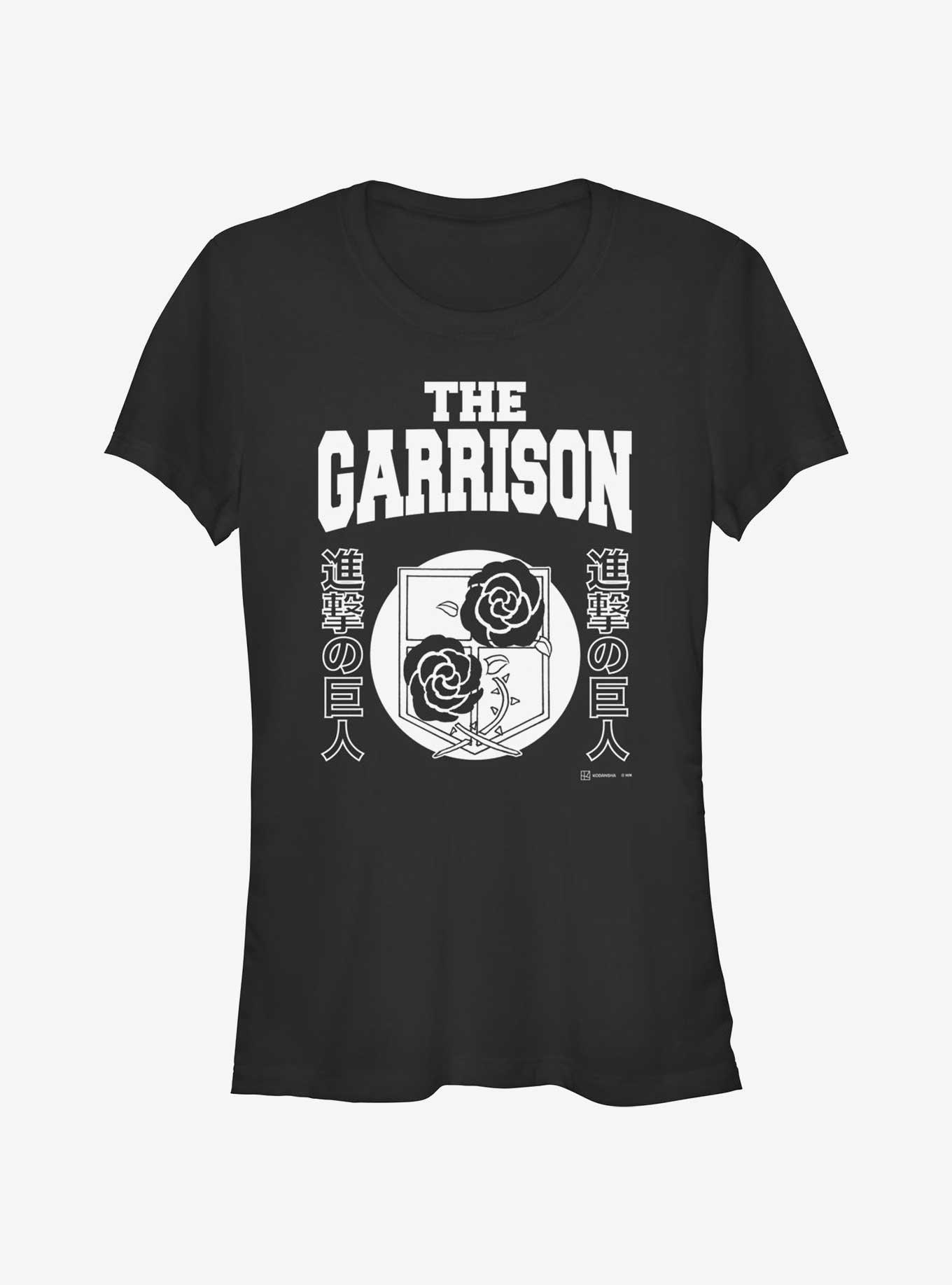 Attack On Titan The Garrison Jersey Girls T-Shirt, BLACK, hi-res
