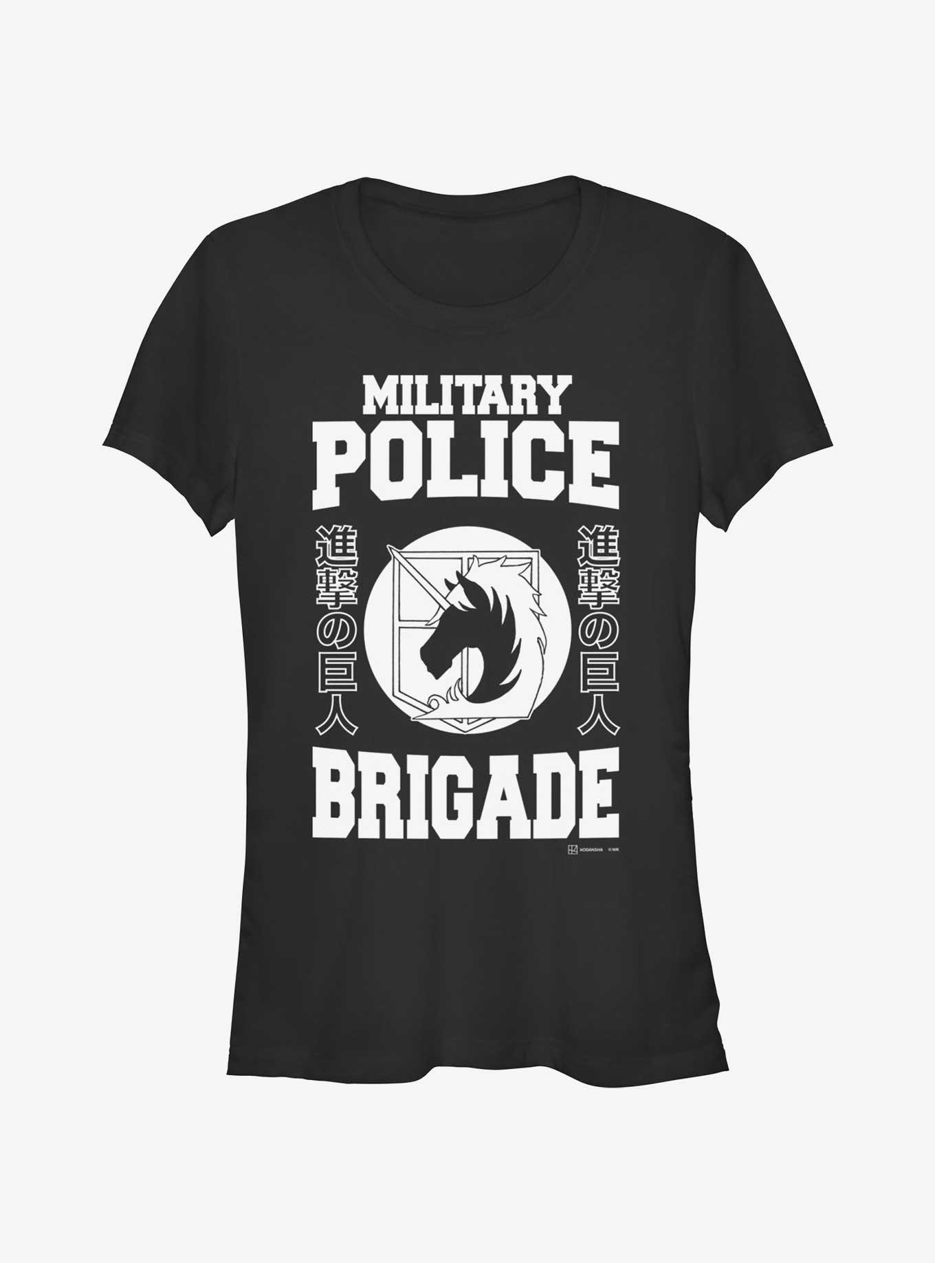 Attack On Titan Military Police Brigade Jersey Girls T-Shirt, BLACK, hi-res