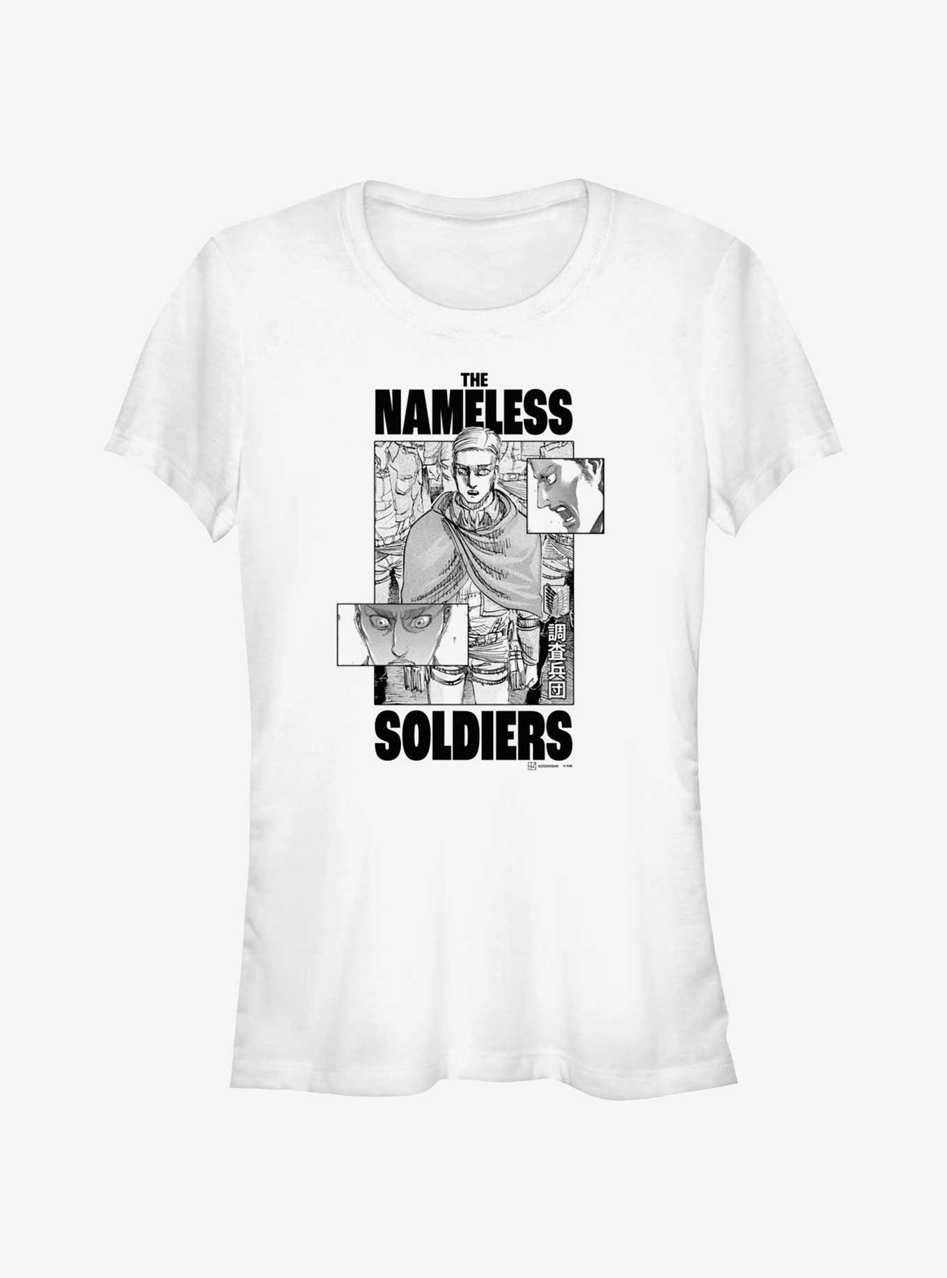 Attack On Titan Nameless Soldiers Girls T-Shirt, WHITE, hi-res