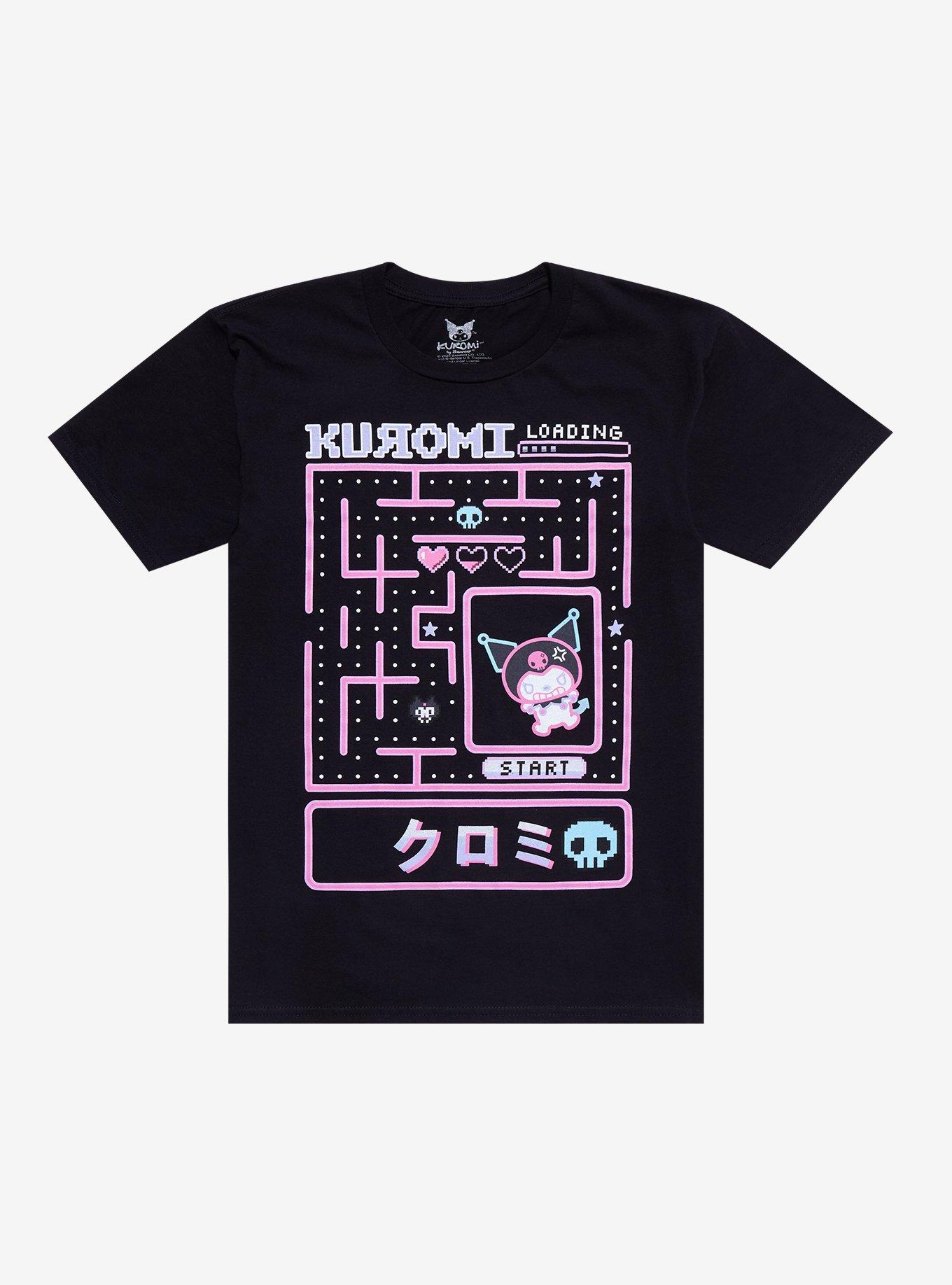 Kuromi Arcade Boyfriend Fit Girls T-Shirt, MULTI, hi-res view 1