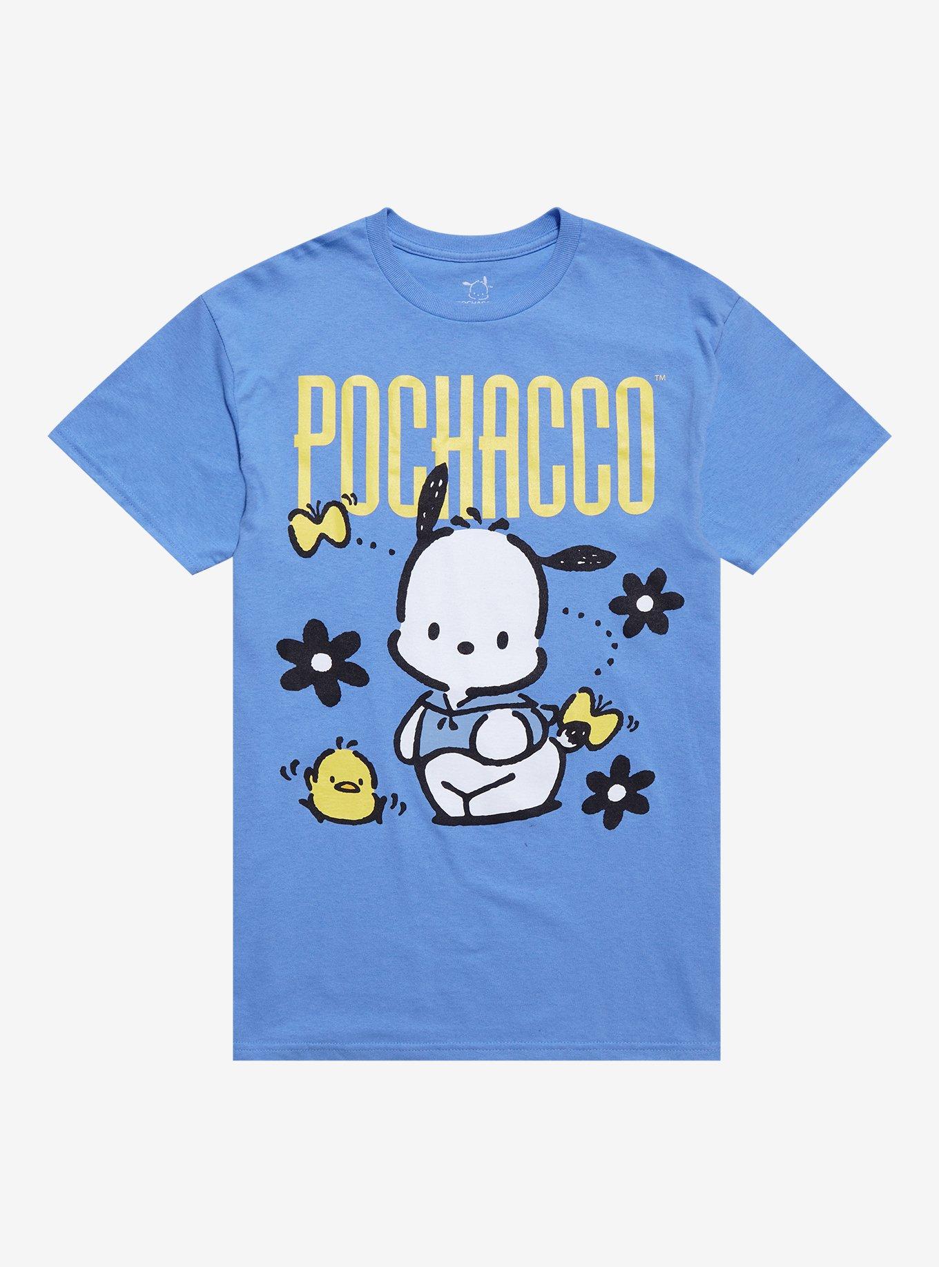 Pochacco Flowers Boyfriend Fit Girls T-Shirt, MULTI, hi-res