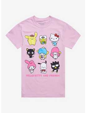 Hello Kitty And Friends Grid Boyfriend Fit Girls T-Shirt, , hi-res
