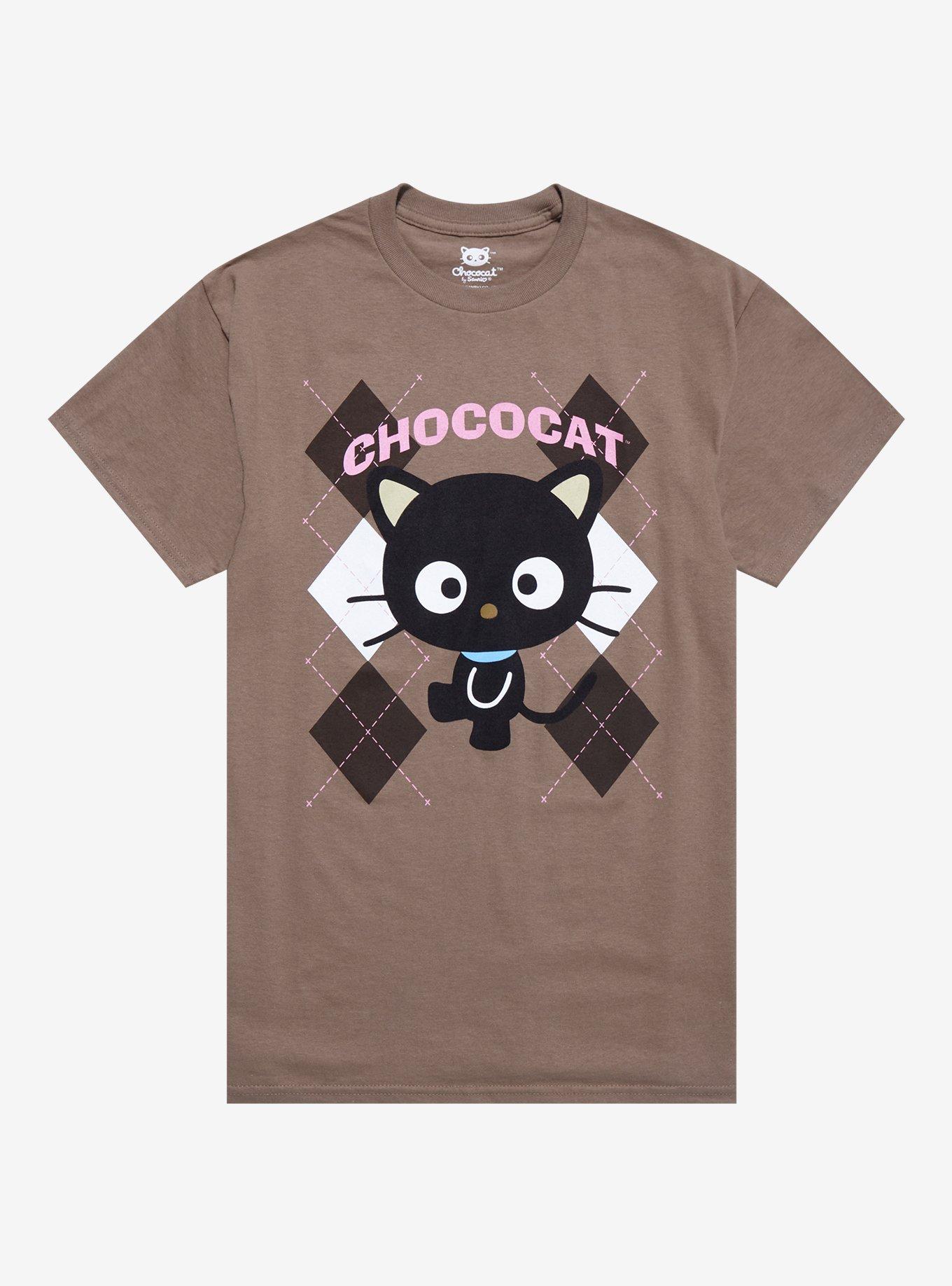 Chococat Argyle Boyfriend Fit Girls T-Shirt, MULTI, hi-res