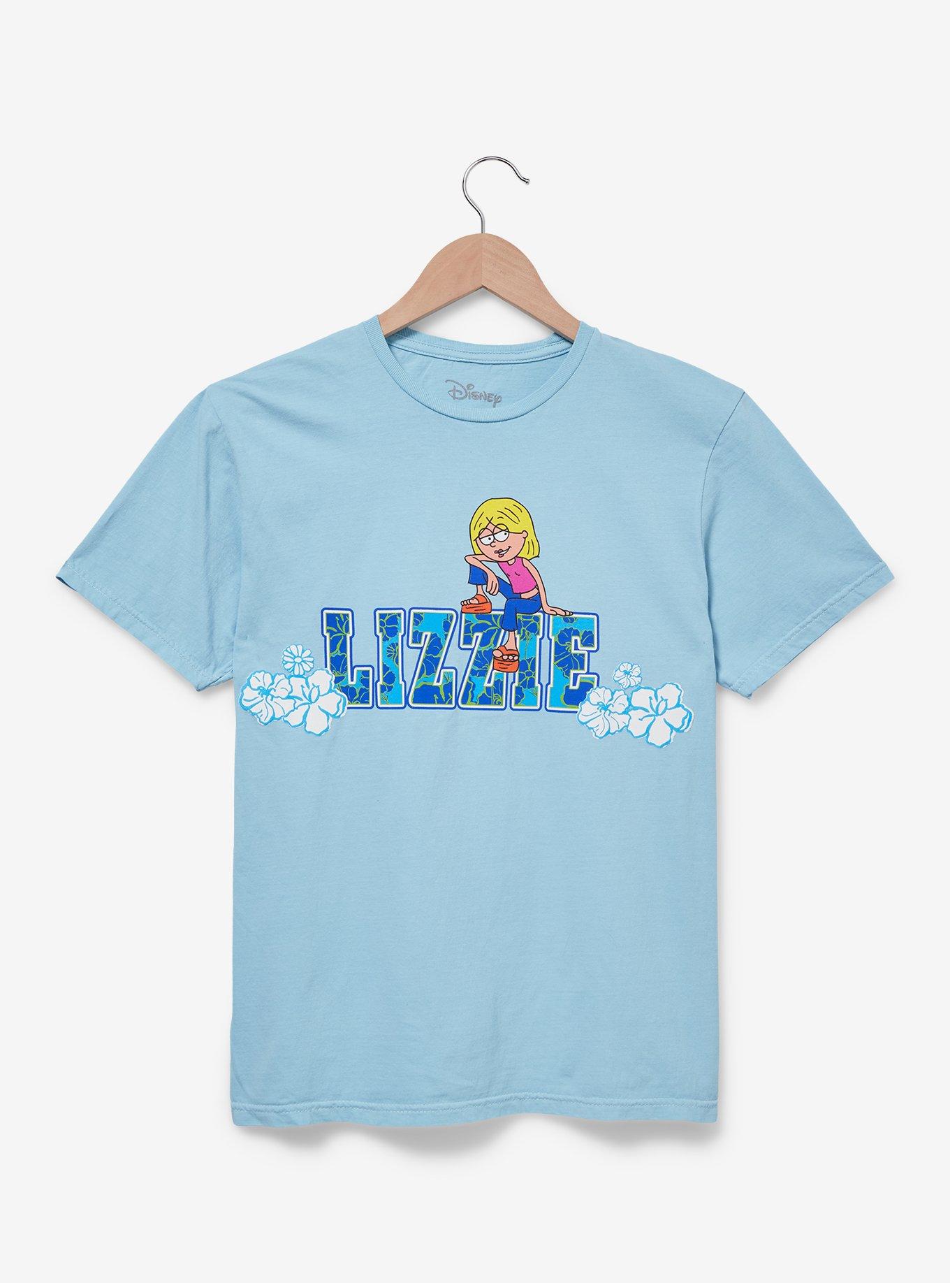 Disney Lizzie McGuire Floral Portrait Women's T-Shirt - BoxLunch Exclusive, LIGHT BLUE, hi-res