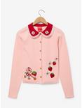 Strawberry Shortcake Portrait Collared Women's Cardigan - BoxLunch Exclusive, LIGHT PINK, hi-res