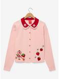 Strawberry Shortcake Portrait Collared Women's Plus Size Cardigan - BoxLunch Exclusive, LIGHT PINK, hi-res