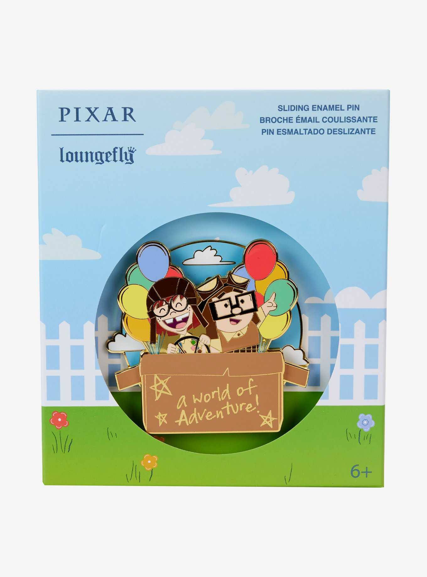 Loungefly Disney Pixar Up 15th Anniversary Carl & Ellie Adventure Limited Edition Enamel Pin, , hi-res