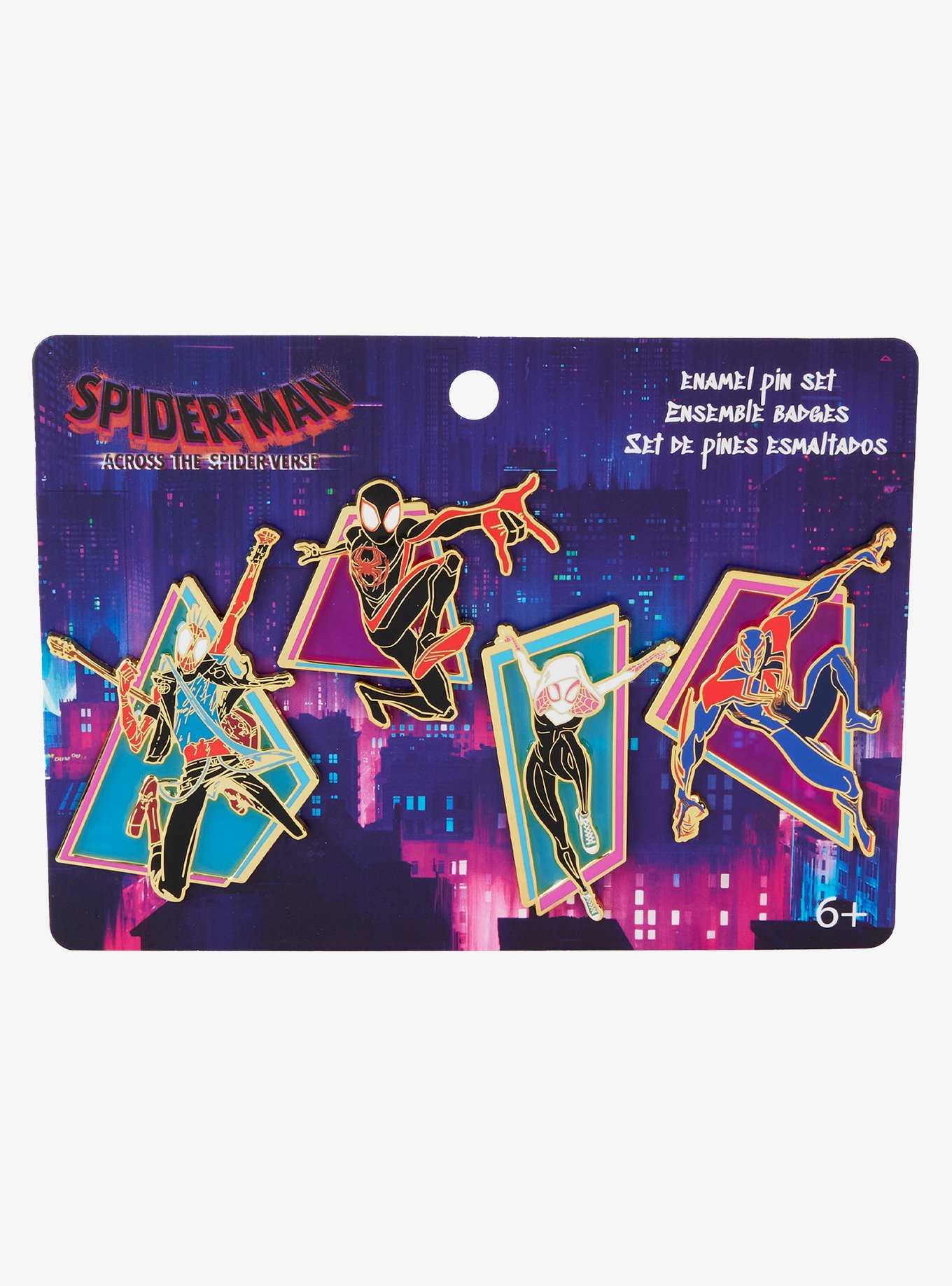 Loungefly Marvel Spider-Man: Across the Spider-Verse Character Enamel Pin Set, , hi-res