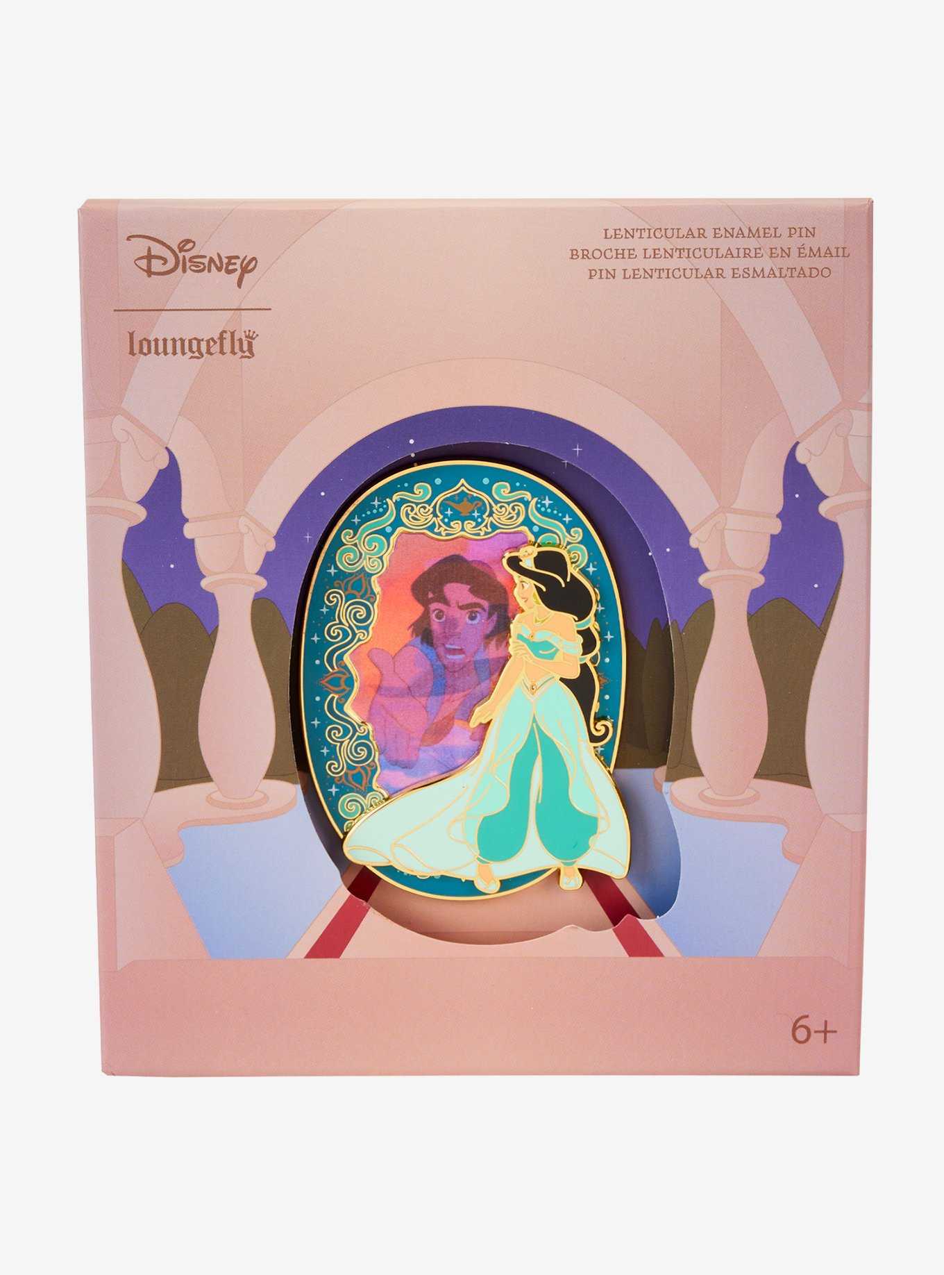 Loungefly Disney Aladdin Jasmine Lenticular Framed Limited Edition Enamel Pin, , hi-res