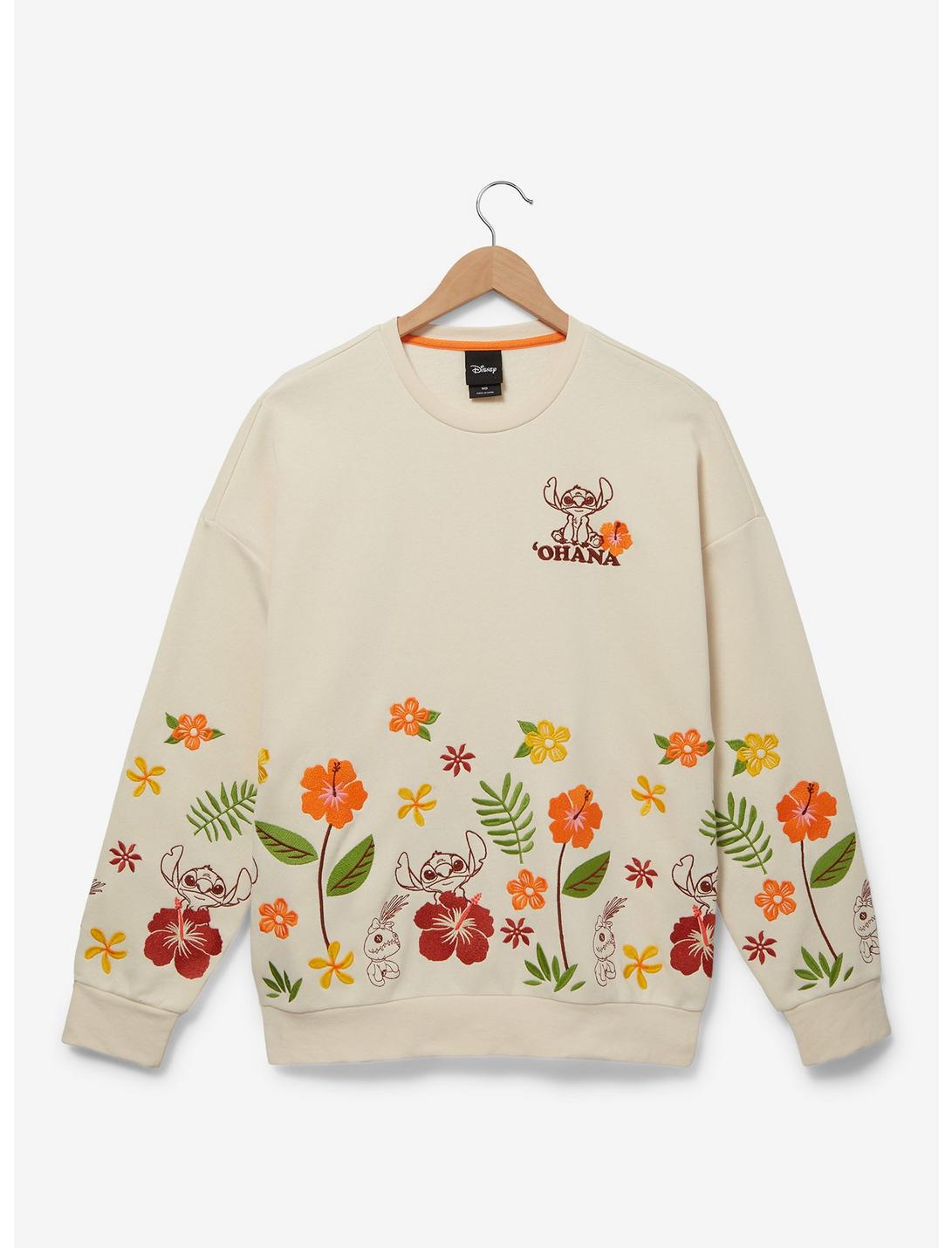 Disney Lilo & Stitch Floral Sweatshirt, MULTI, hi-res
