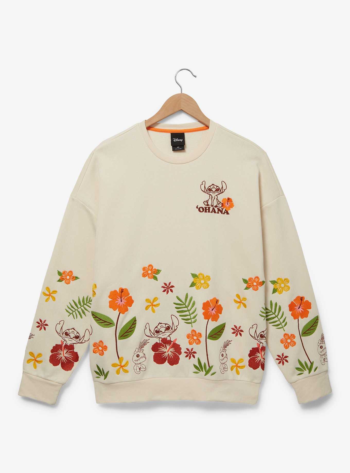 Disney Lilo & Stitch Floral Sweatshirt, , hi-res