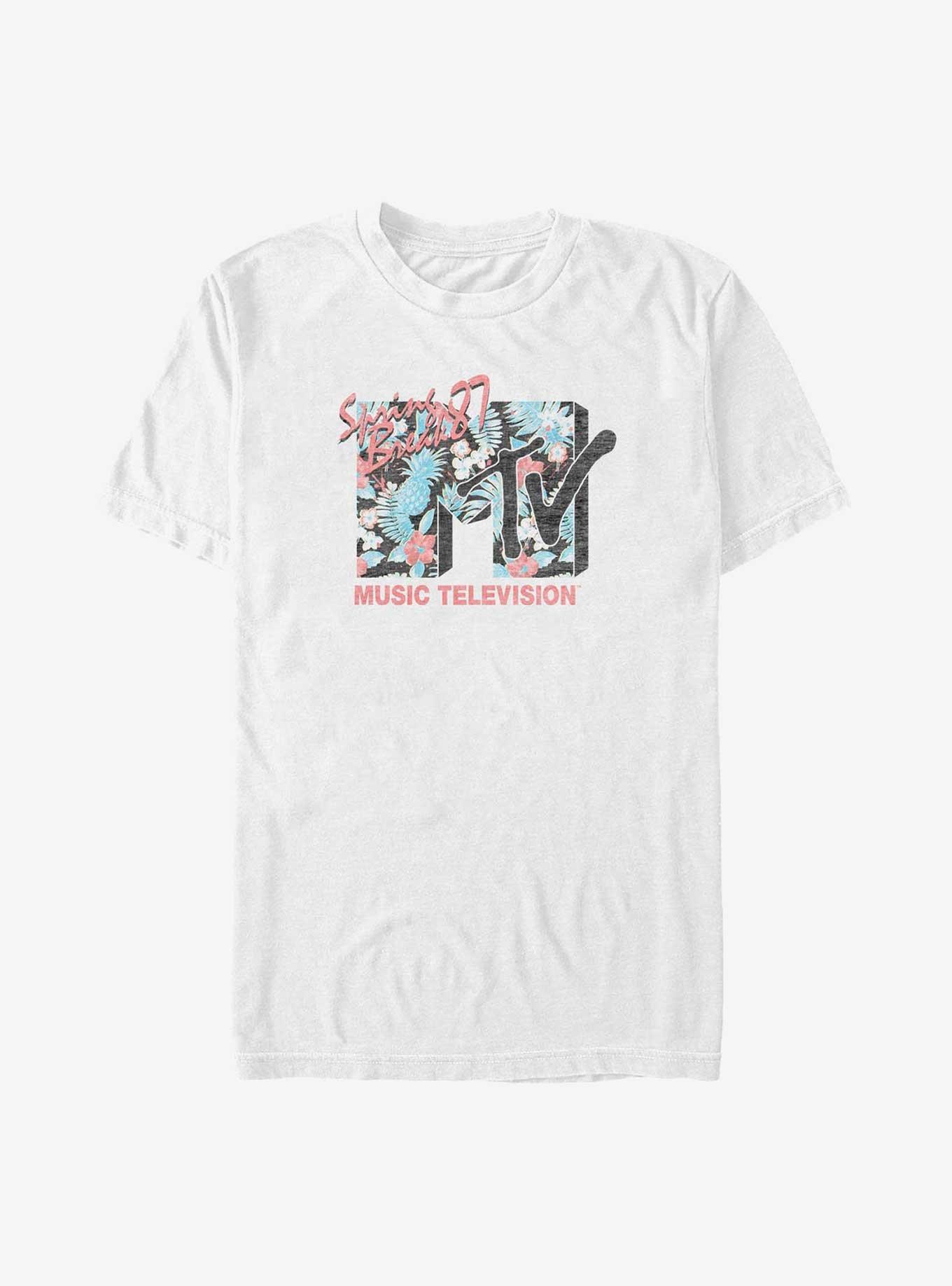 MTV Spring Break 87 Logo Extra Soft T-Shirt, WHITE, hi-res