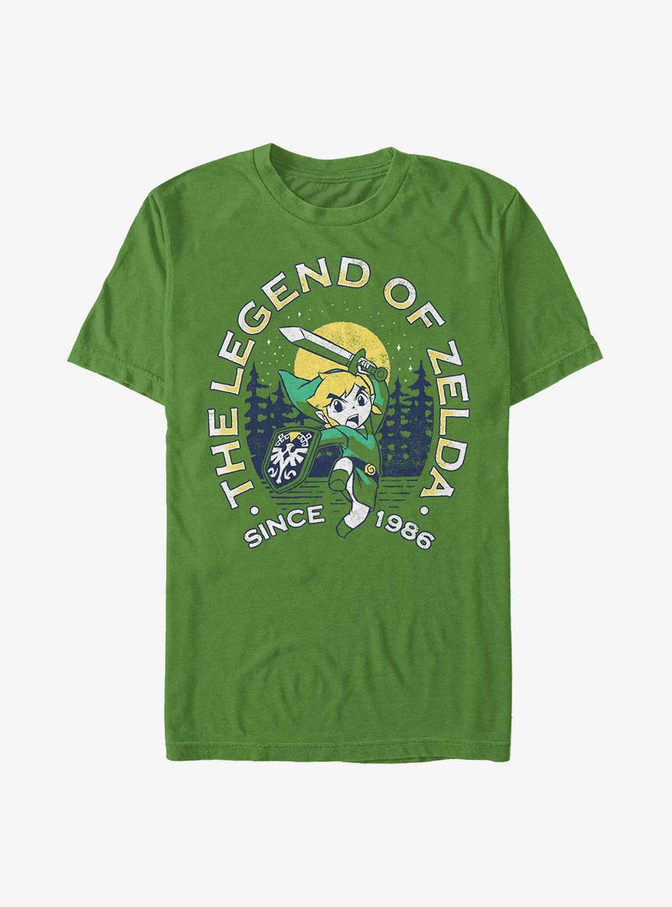 The Legend of Zelda Outdoor Link Crest Extra Soft T-Shirt, KELLY, hi-res