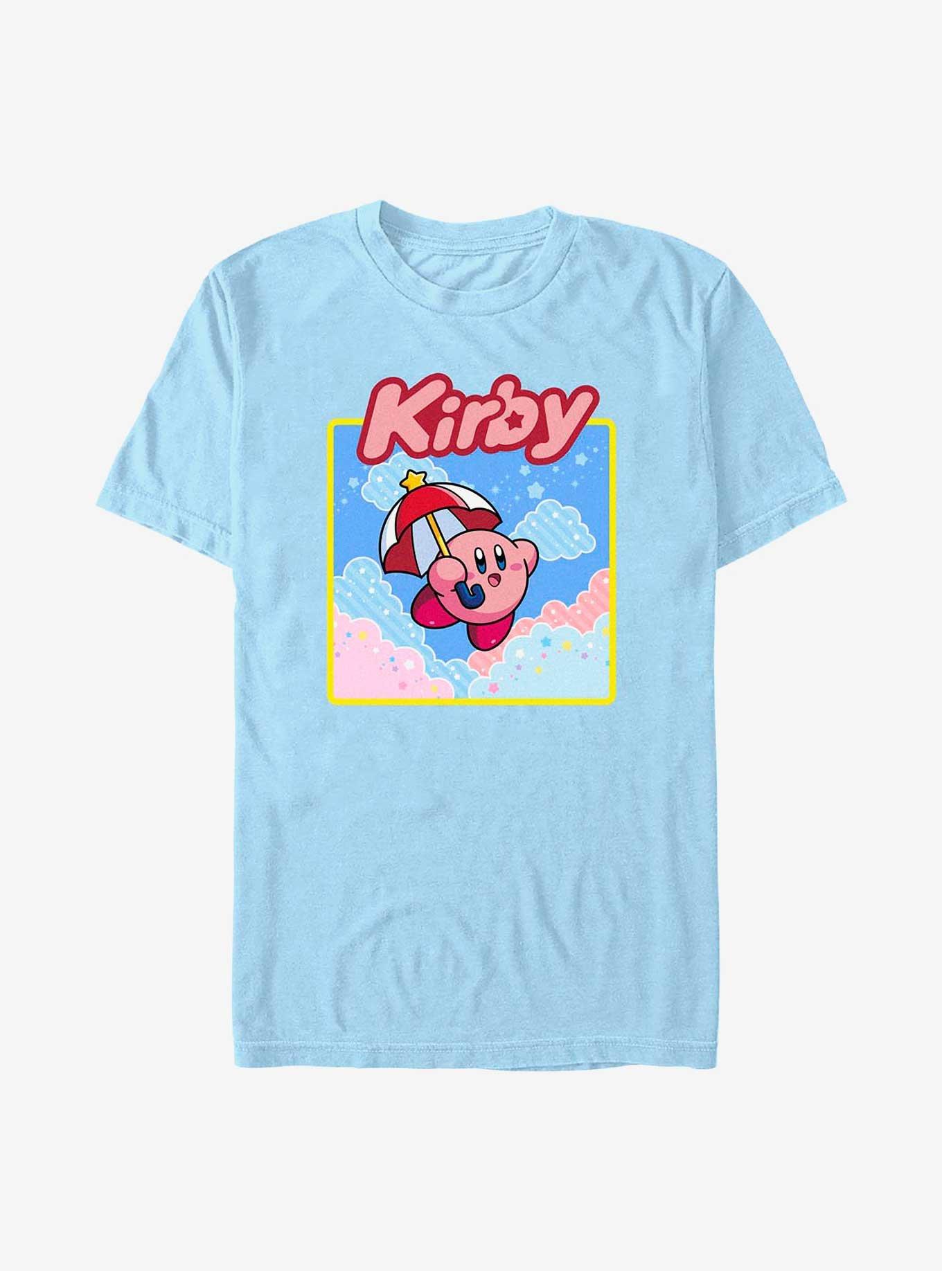 Nintendo Kirby Starry Umbrella Extra Soft T-Shirt, LT BLUE, hi-res