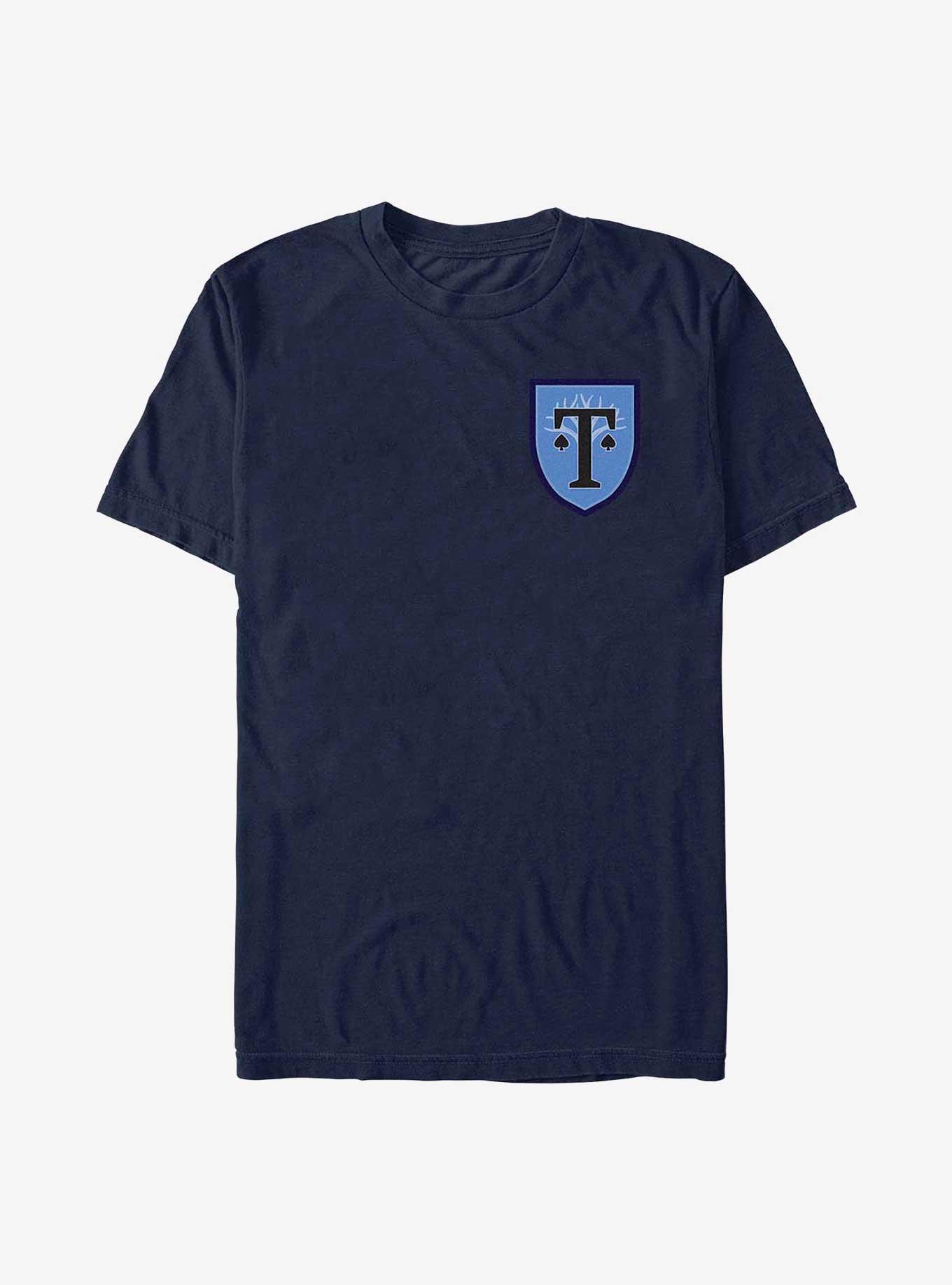 Heartstopper Truham Tree Spade Crest Extra Soft T-Shirt, NAVY, hi-res