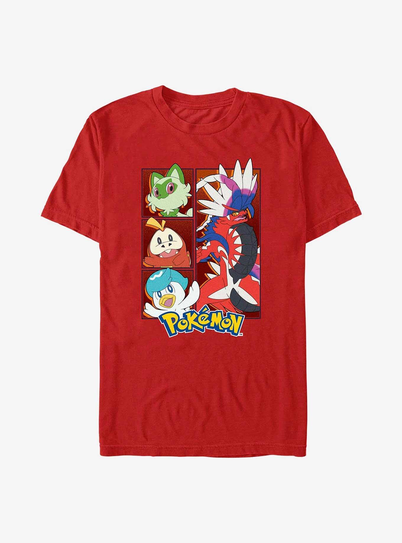 Pokemon Koraidon Group Extra Soft T-Shirt - RED | Hot Topic