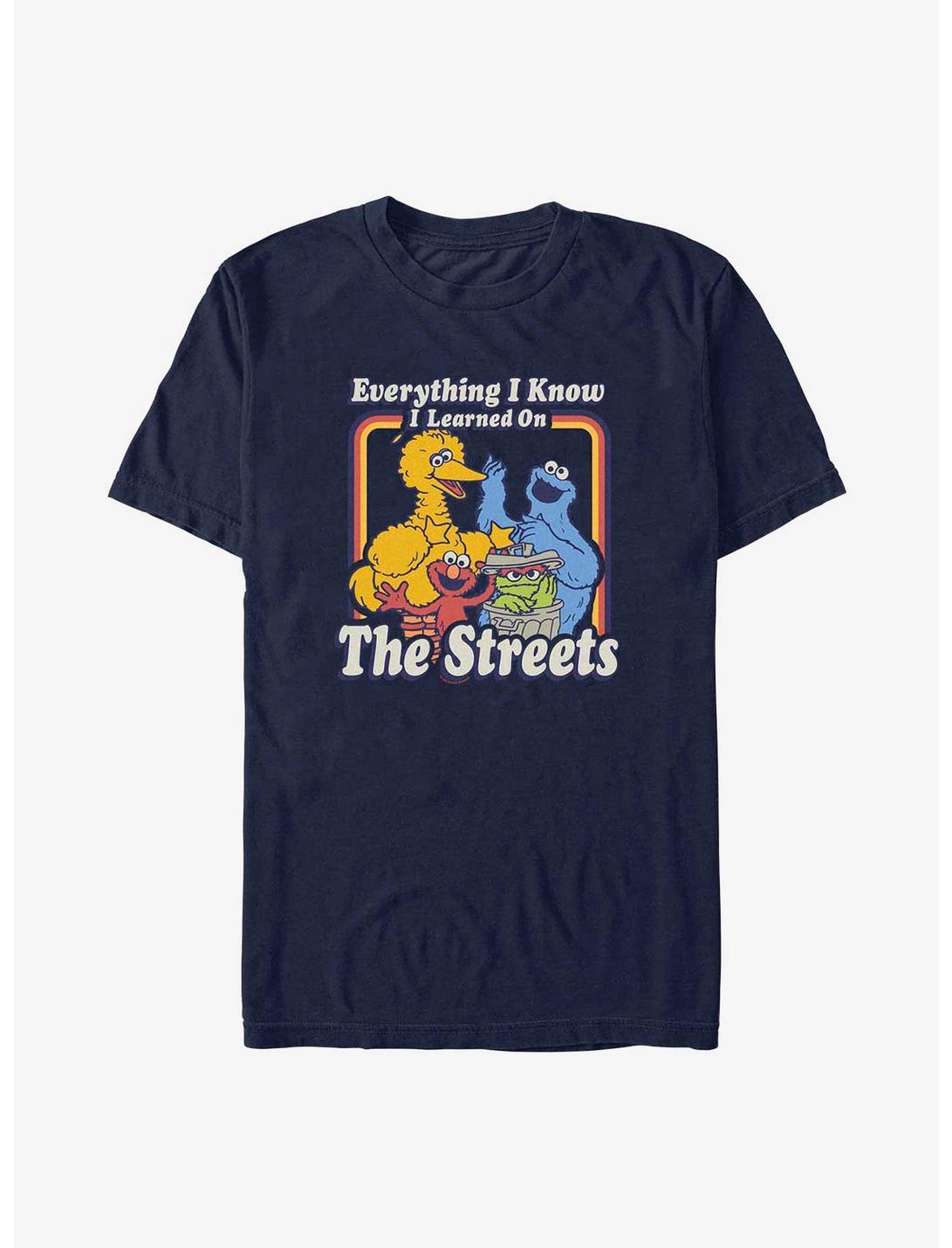Sesame Street Learned On The Streets Extra Soft T-Shirt, NAVY, hi-res