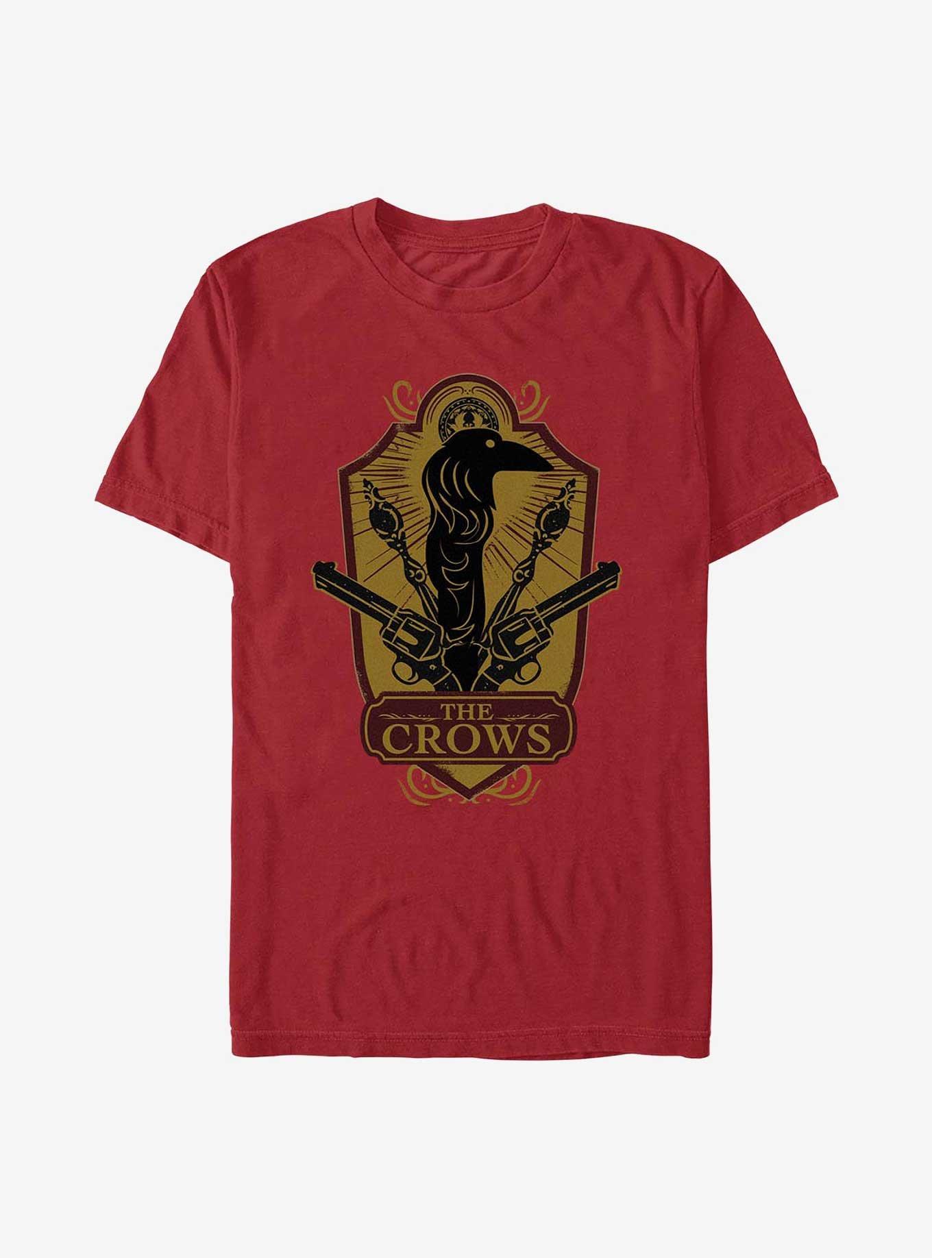 Shadow and Bone The Crows Shield Extra Soft T-Shirt, CARDINAL, hi-res