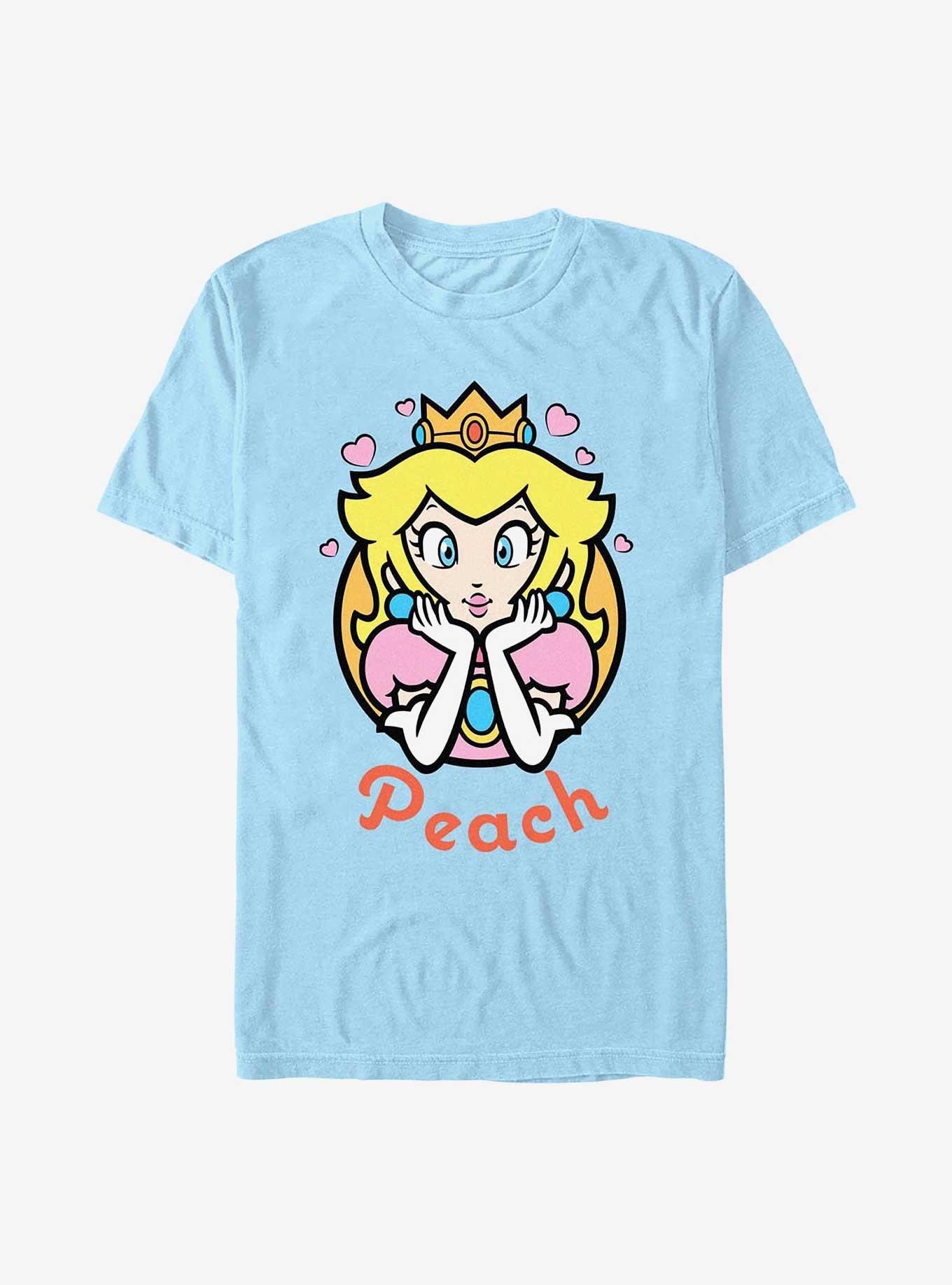 Mario Peach Hearts Extra Soft T-Shirt, , hi-res