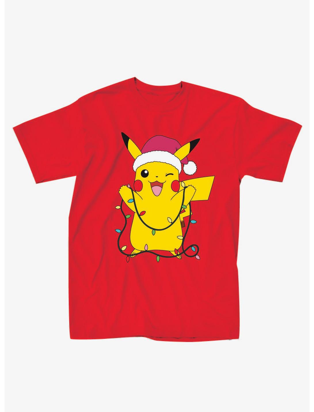 Pokemon Pikachu Christmas Boyfriend Fit Girls T-Shirt, MULTI, hi-res