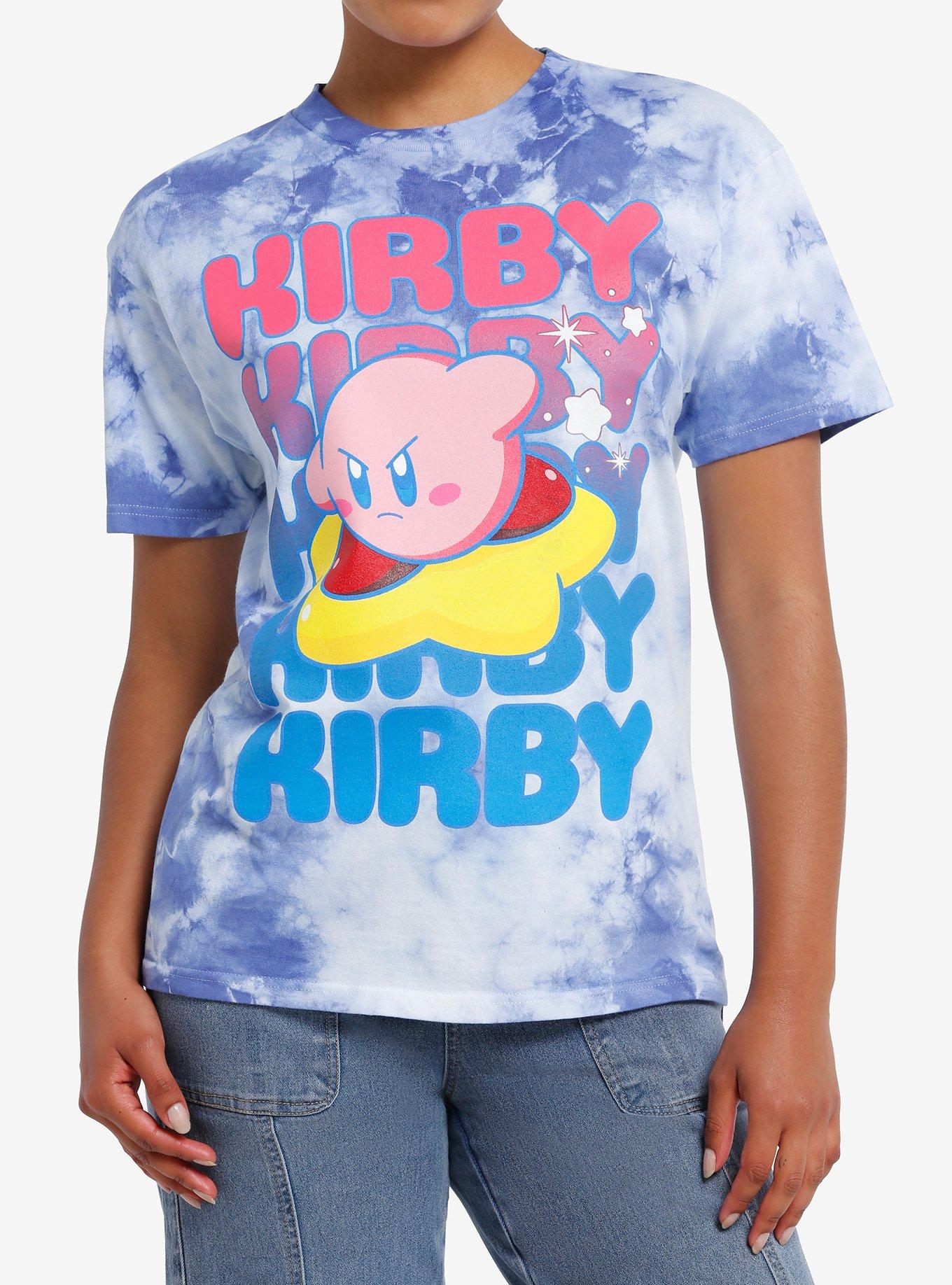 Kirby Warp Star Tie-Dye Boyfriend Fit Girls T-Shirt, , hi-res