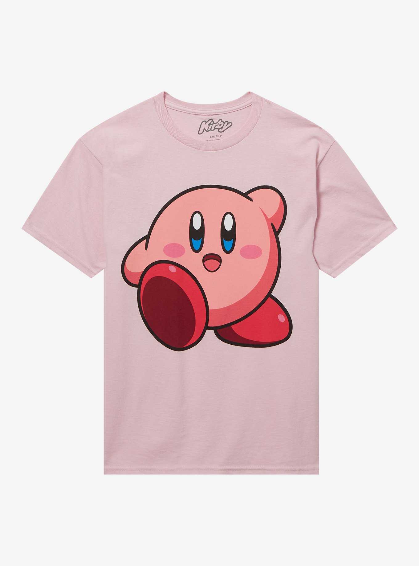 Kirby Waving Pink Boyfriend Fit Girls T-Shirt, , hi-res