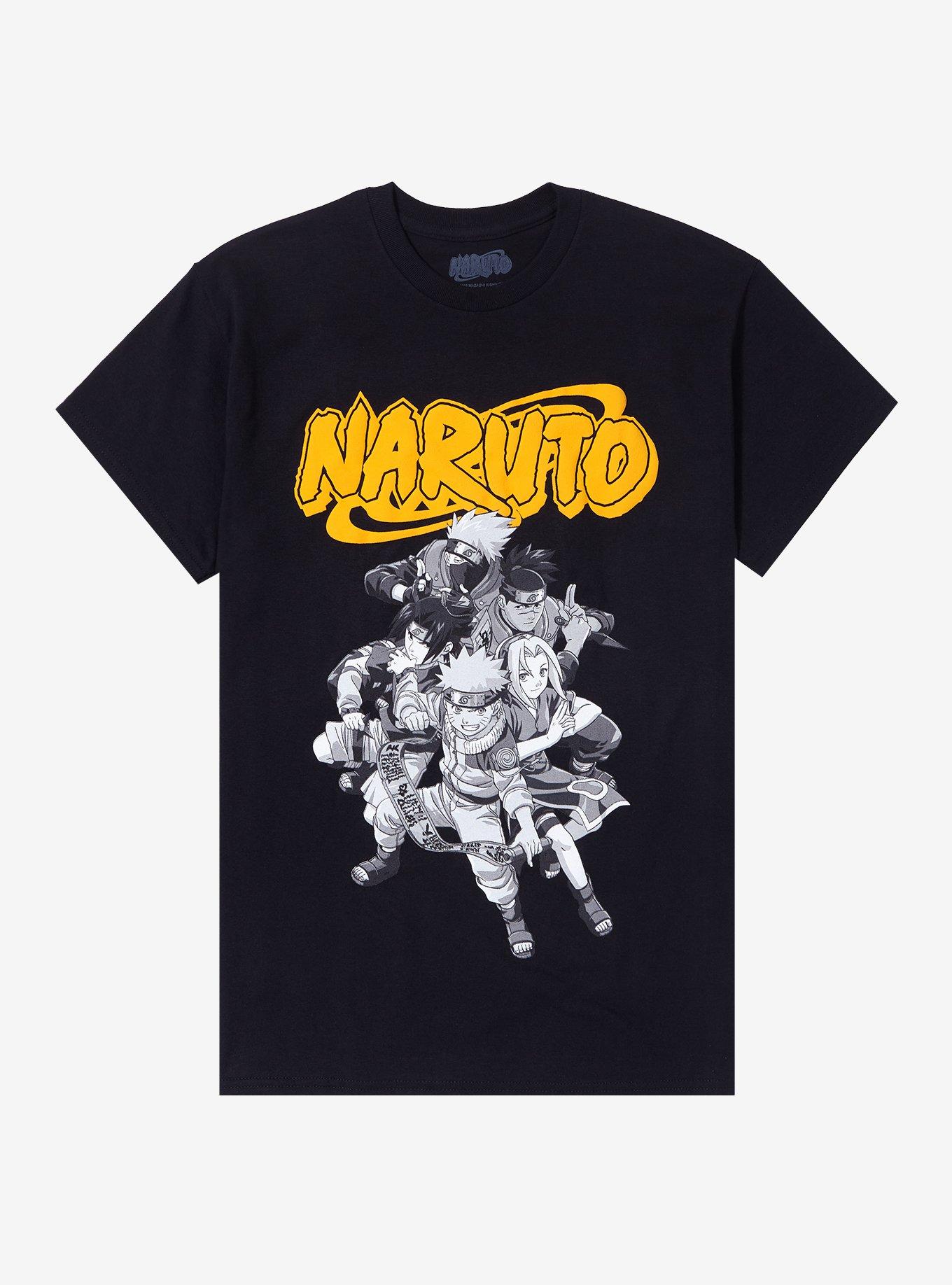Naruto Shippuden Group Puffed Ink T-Shirt