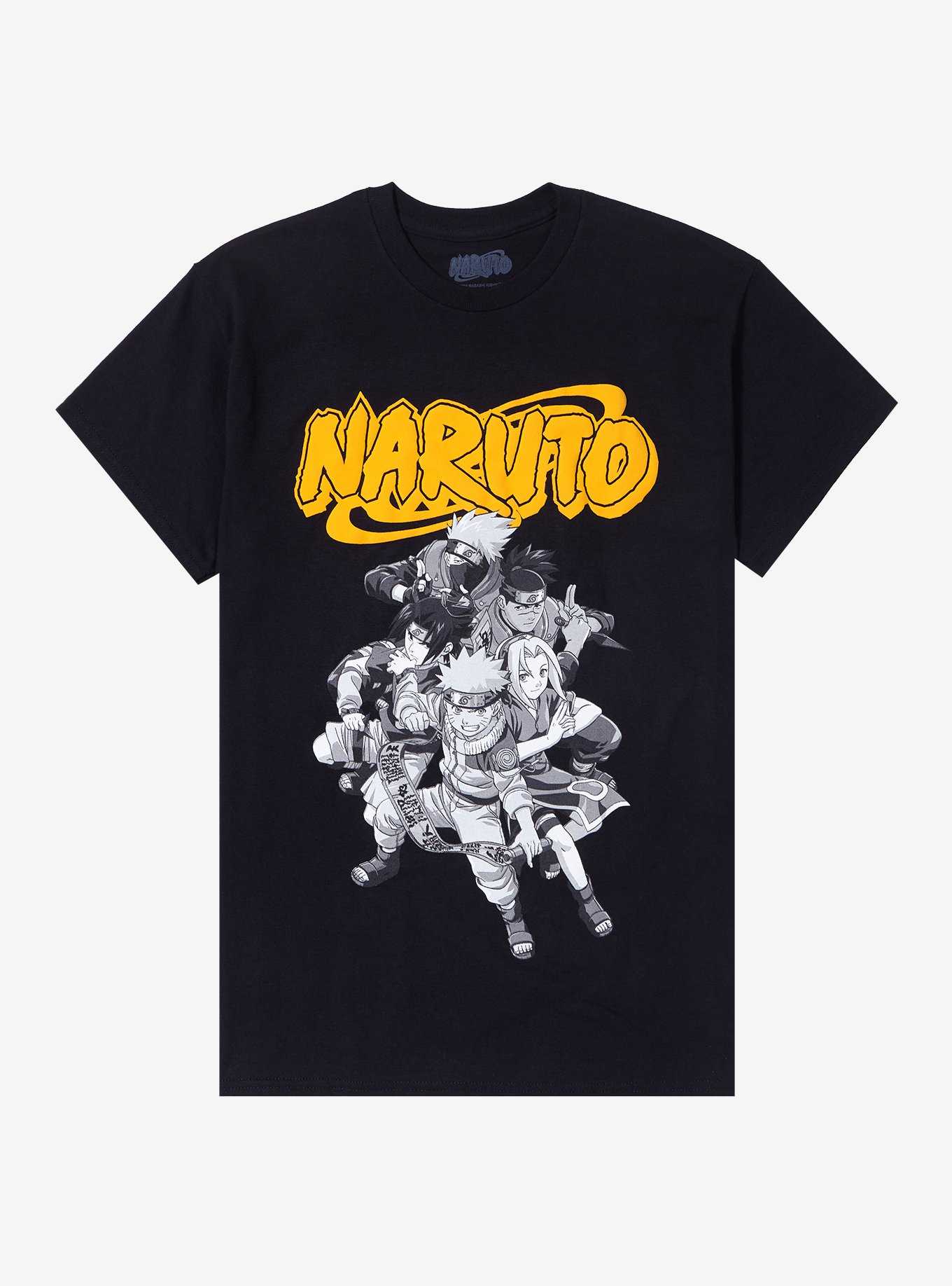 Naruto Shippuden Group Puffed Ink T-Shirt, , hi-res