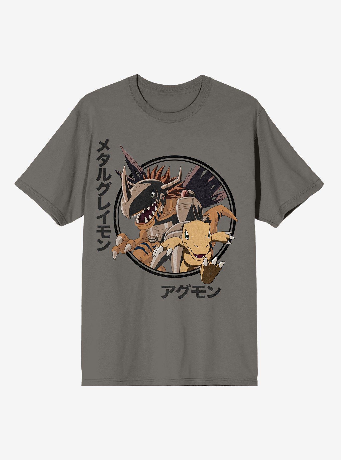 Digimon Agumon & MetalGreymon T-Shirt, GREY, hi-res