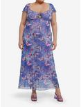 Sweet Society Blue Butterfly Mesh Midi Dress Plus Size, PINK, hi-res