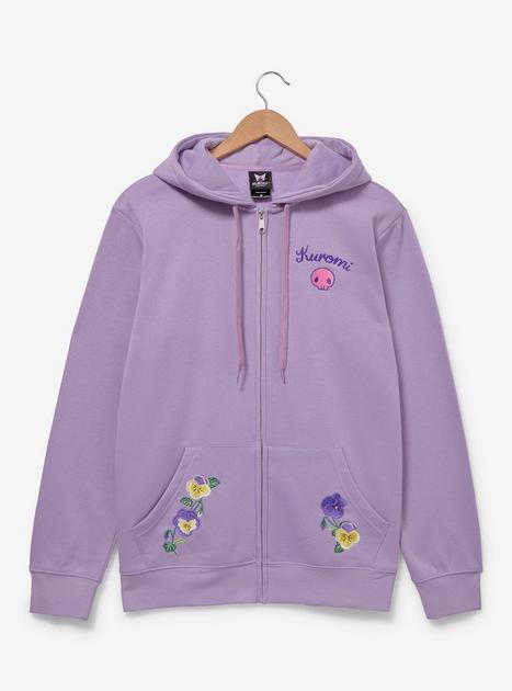 Sanrio Kuromi Floral Zippered Hoodie - BoxLunch Exclusive | BoxLunch