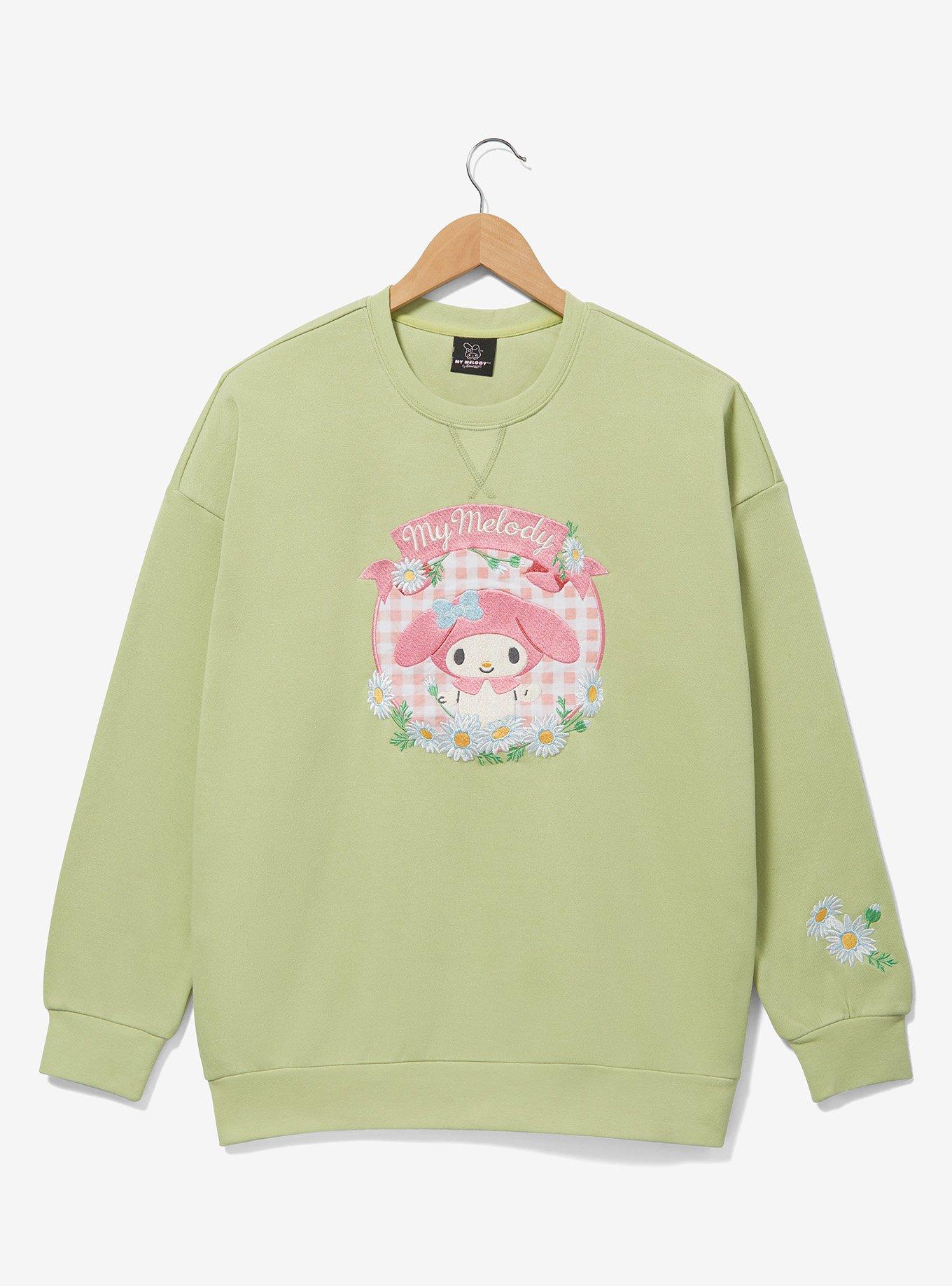 Sanrio My Melody Floral Crewneck &mdash; BoxLunch Exclusive, LIGHT GREEN, hi-res
